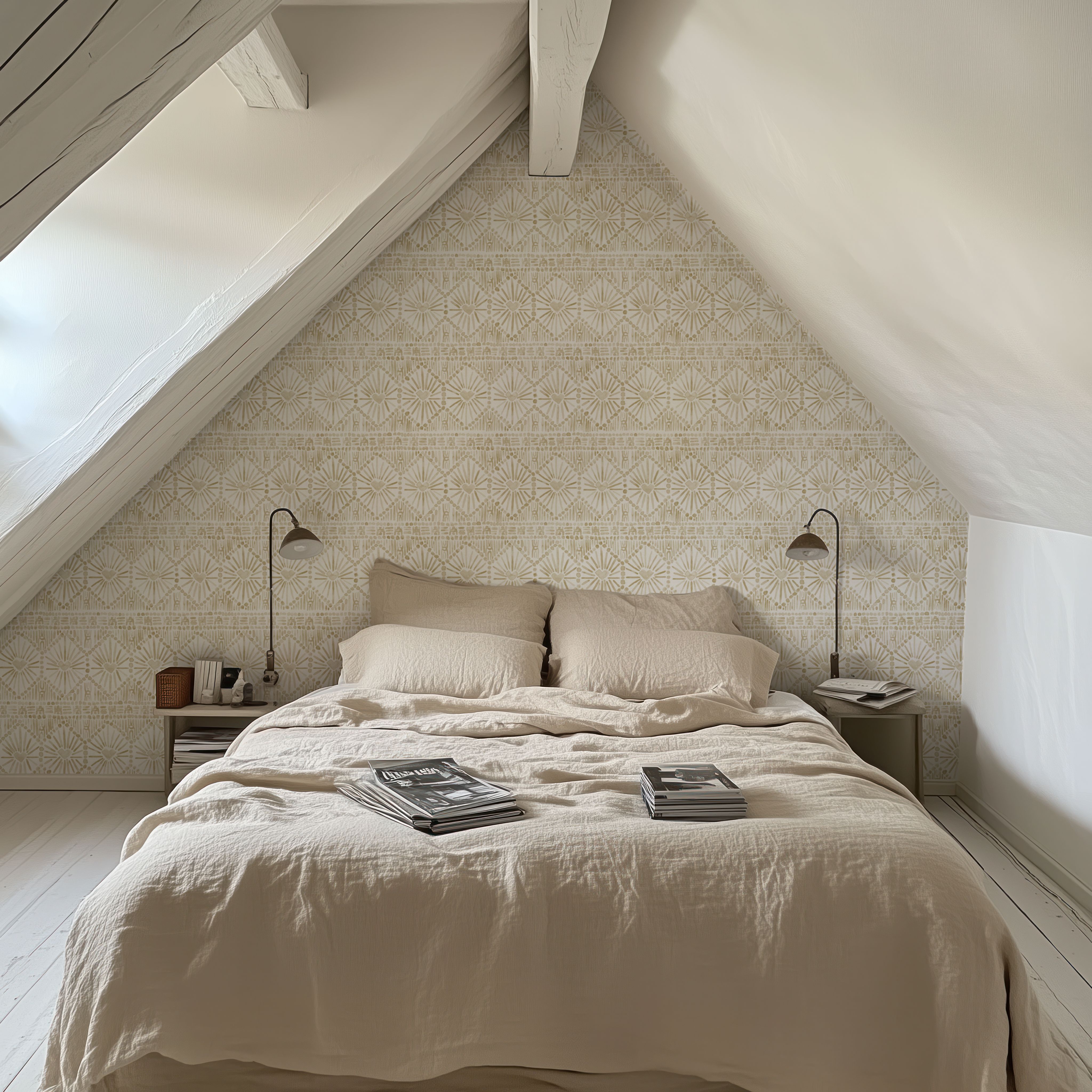 Paradise Fountain Beige on White