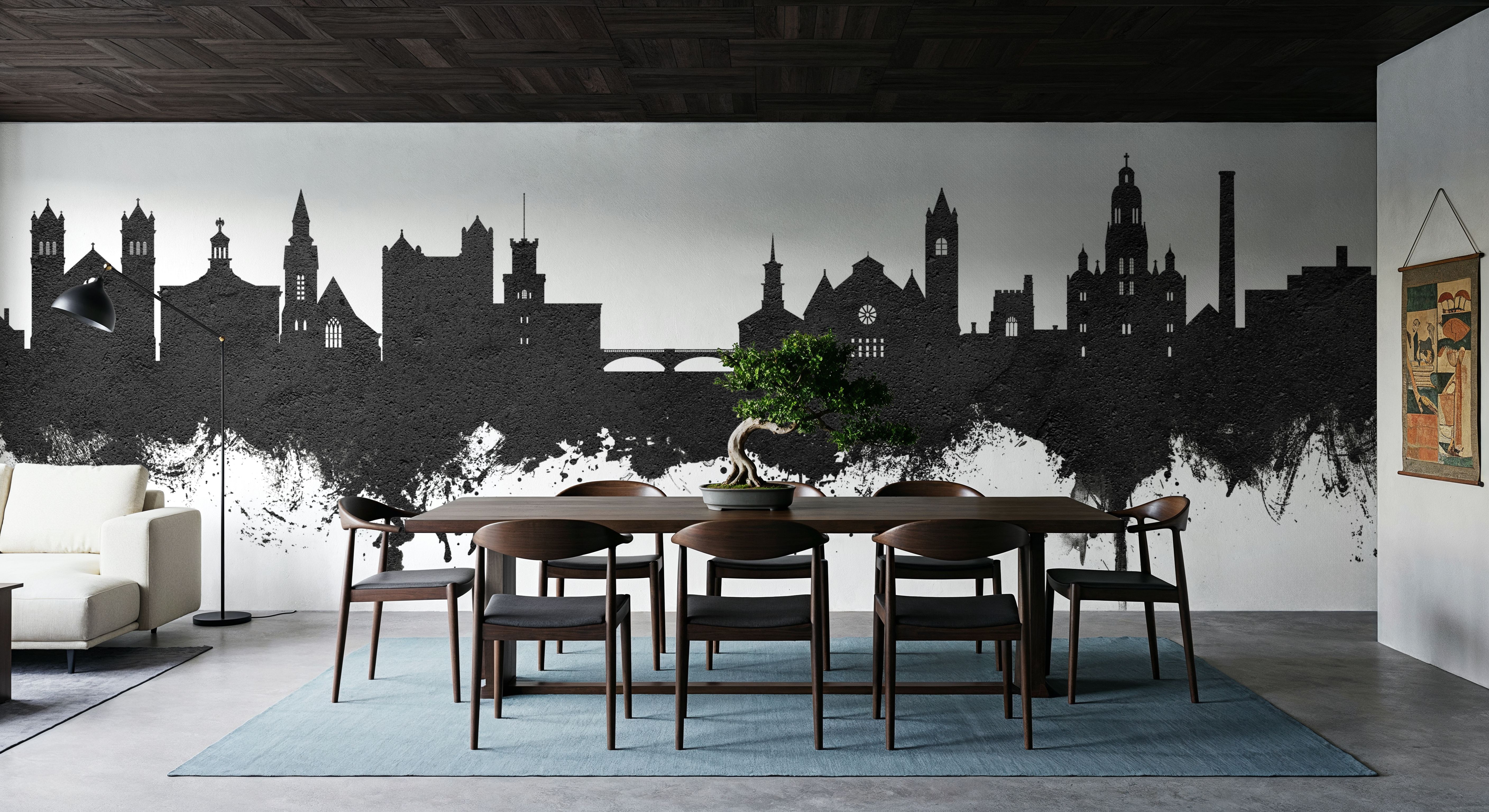 Nashua New Hampshire Skyline Black & White