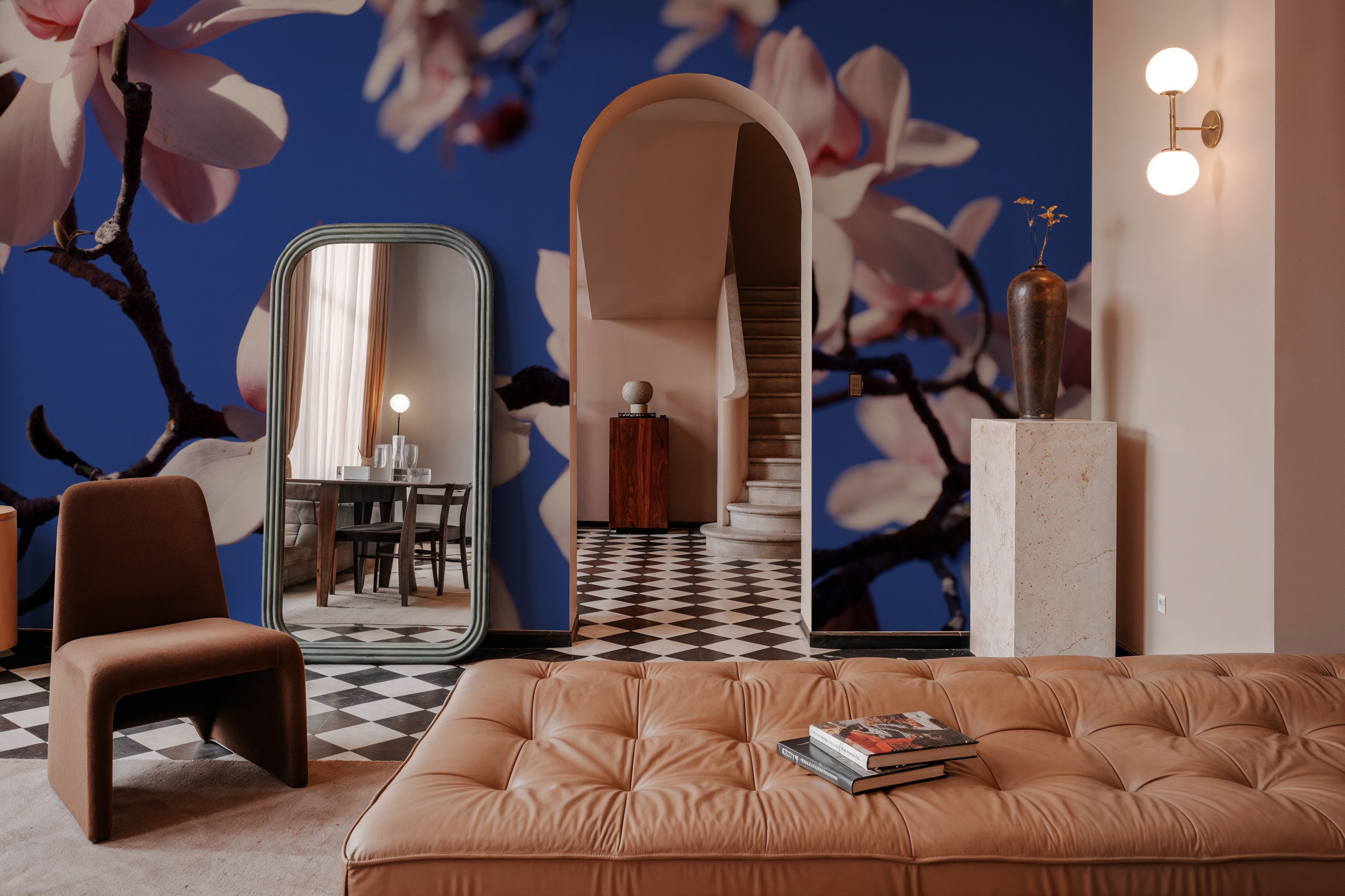 Blush Magnolia Sky Close up, Wallpaper