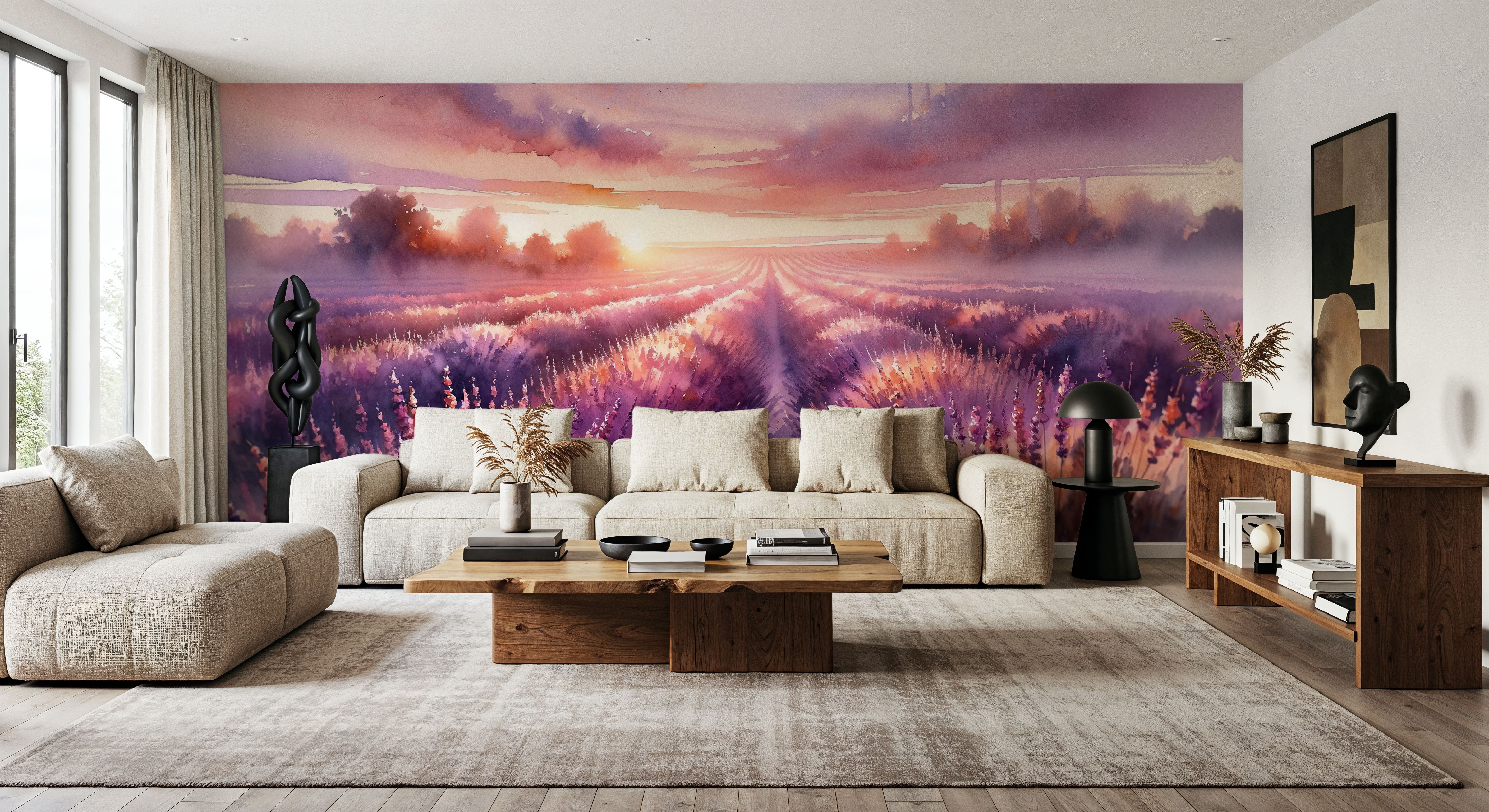 Dawn's Embrace in Lavender Fields, Papel de parede