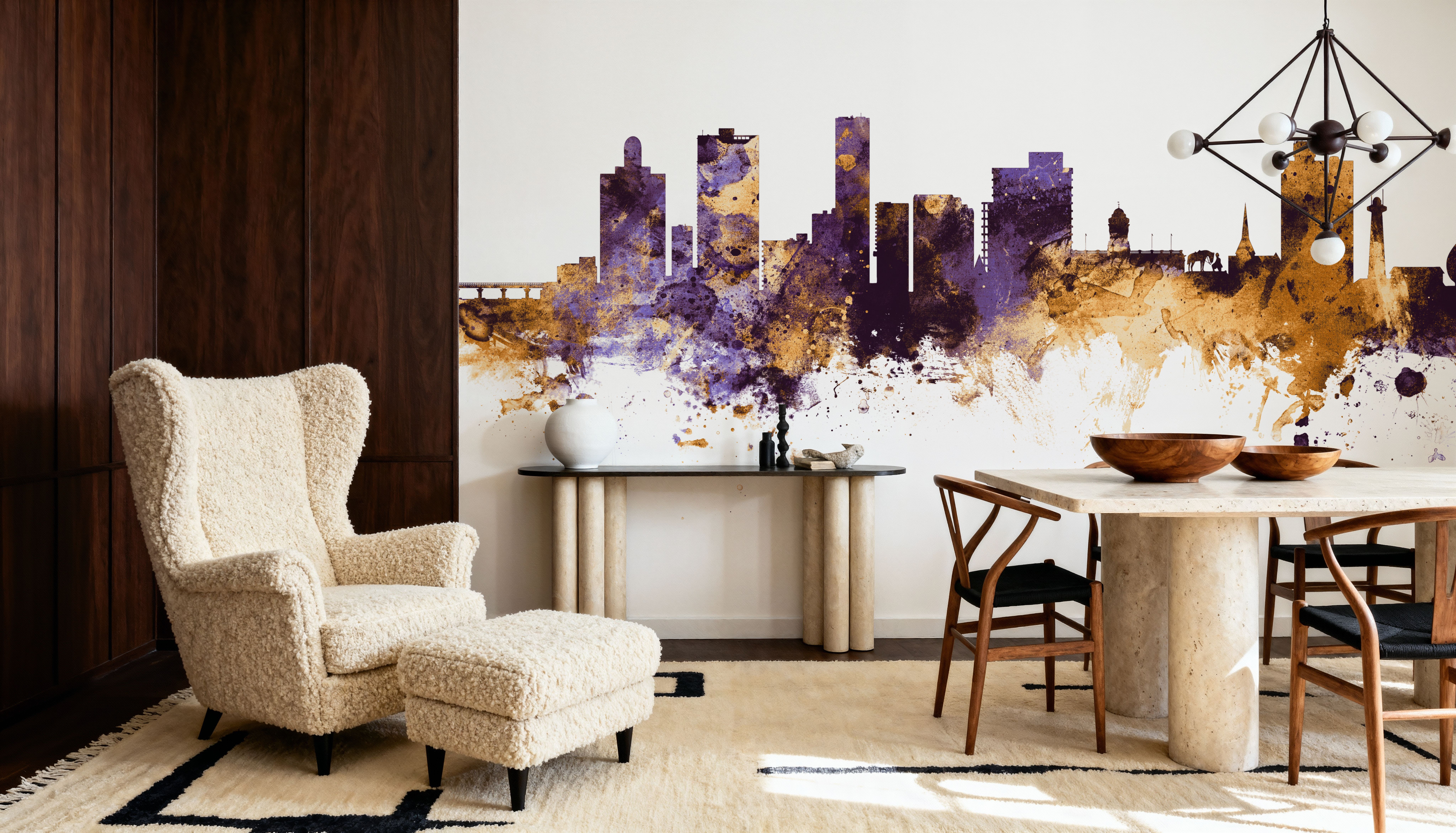 Port Elizabeth South Africa Skyline Purple & Gold