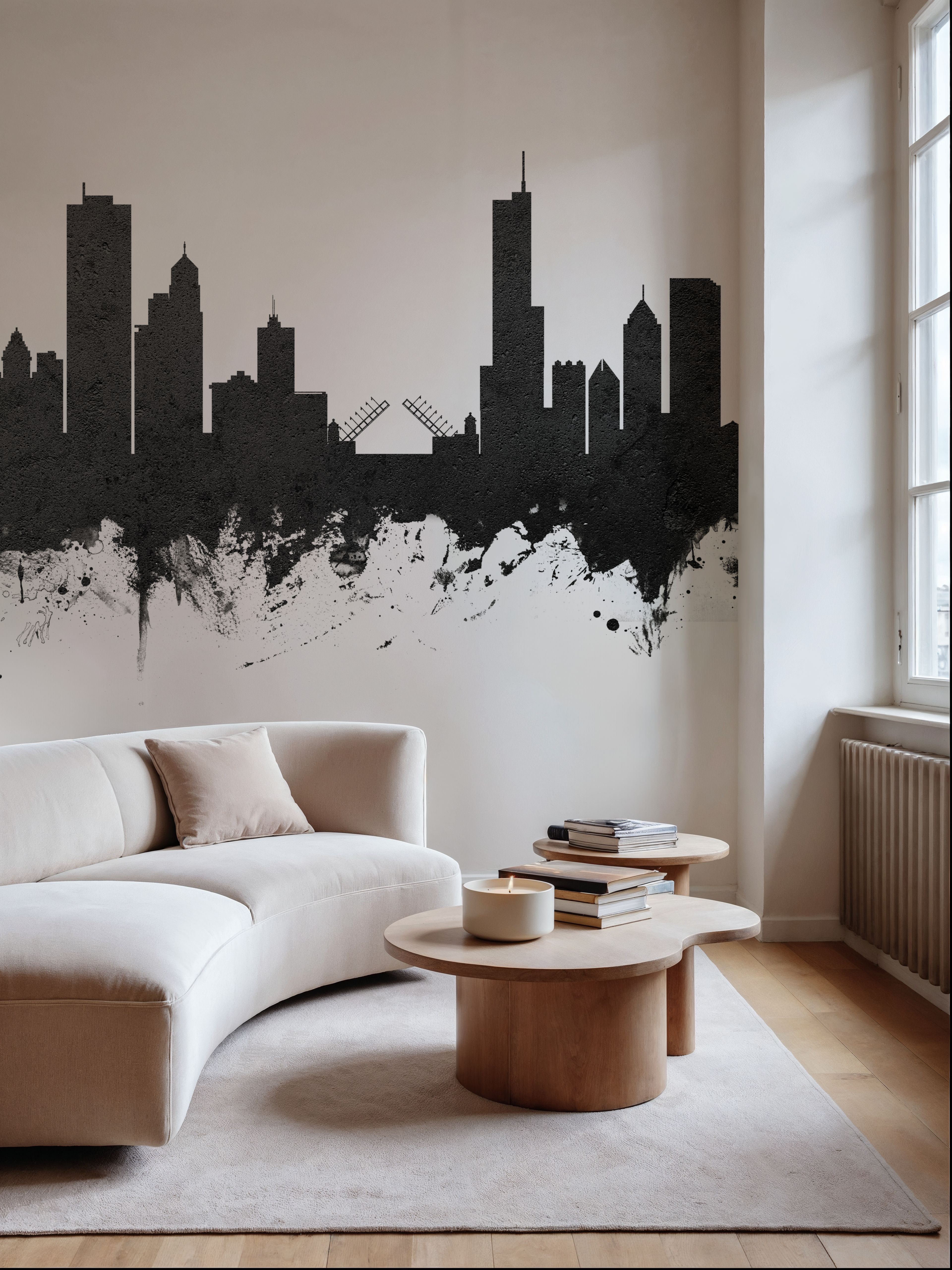Chicago Illinois Skyline Black & White