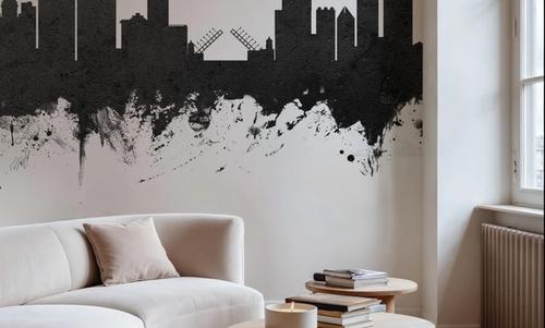 Chicago Illinois Skyline Black & White