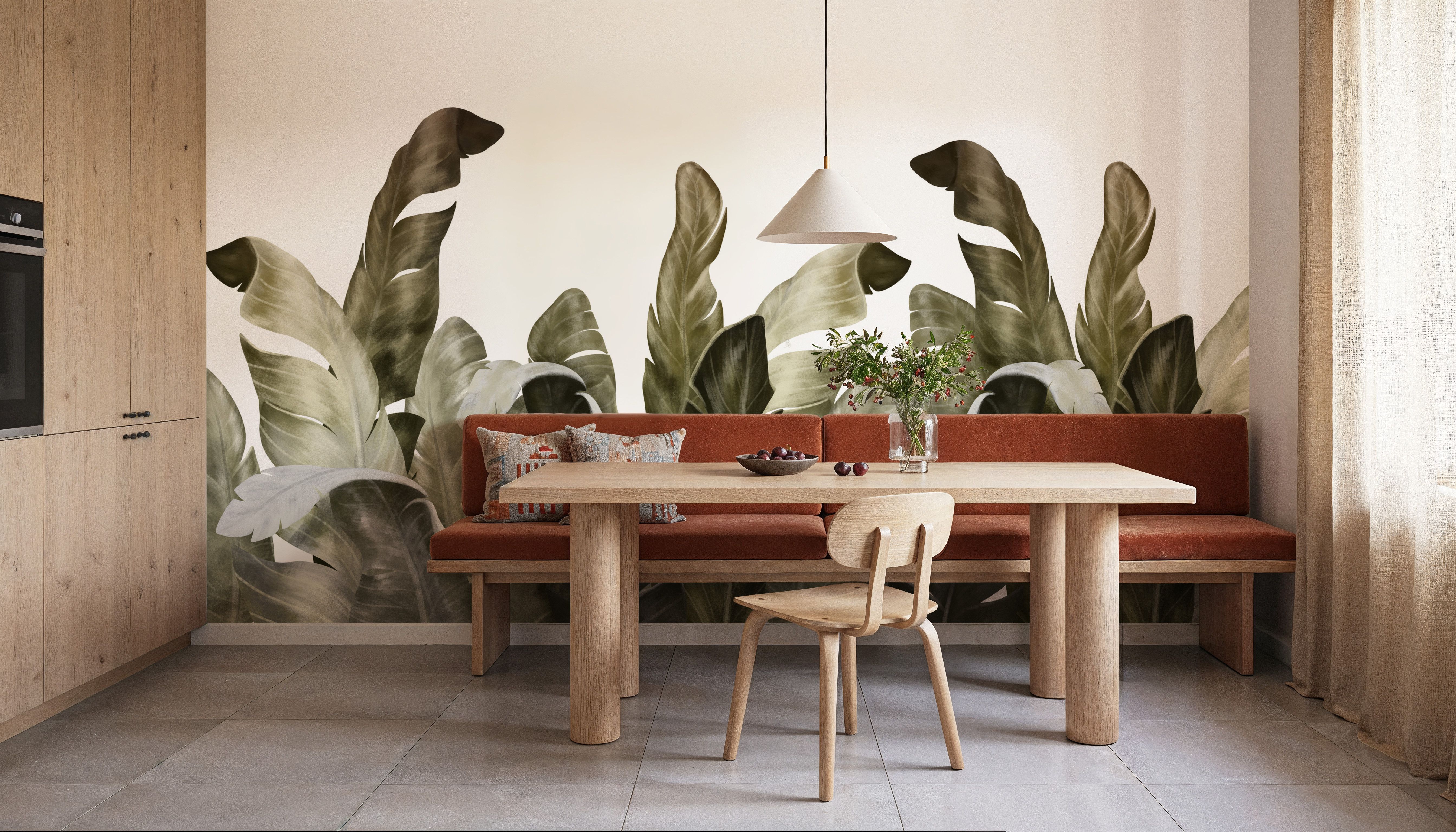 Leaves in Que, Wallpaper