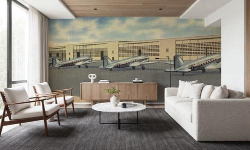 Greetings from American Airport - Screenprint Postcard