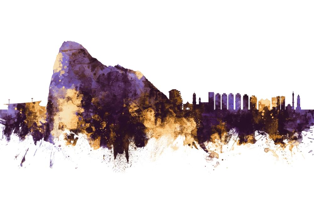 Gibraltar Skyline Purple & Gold