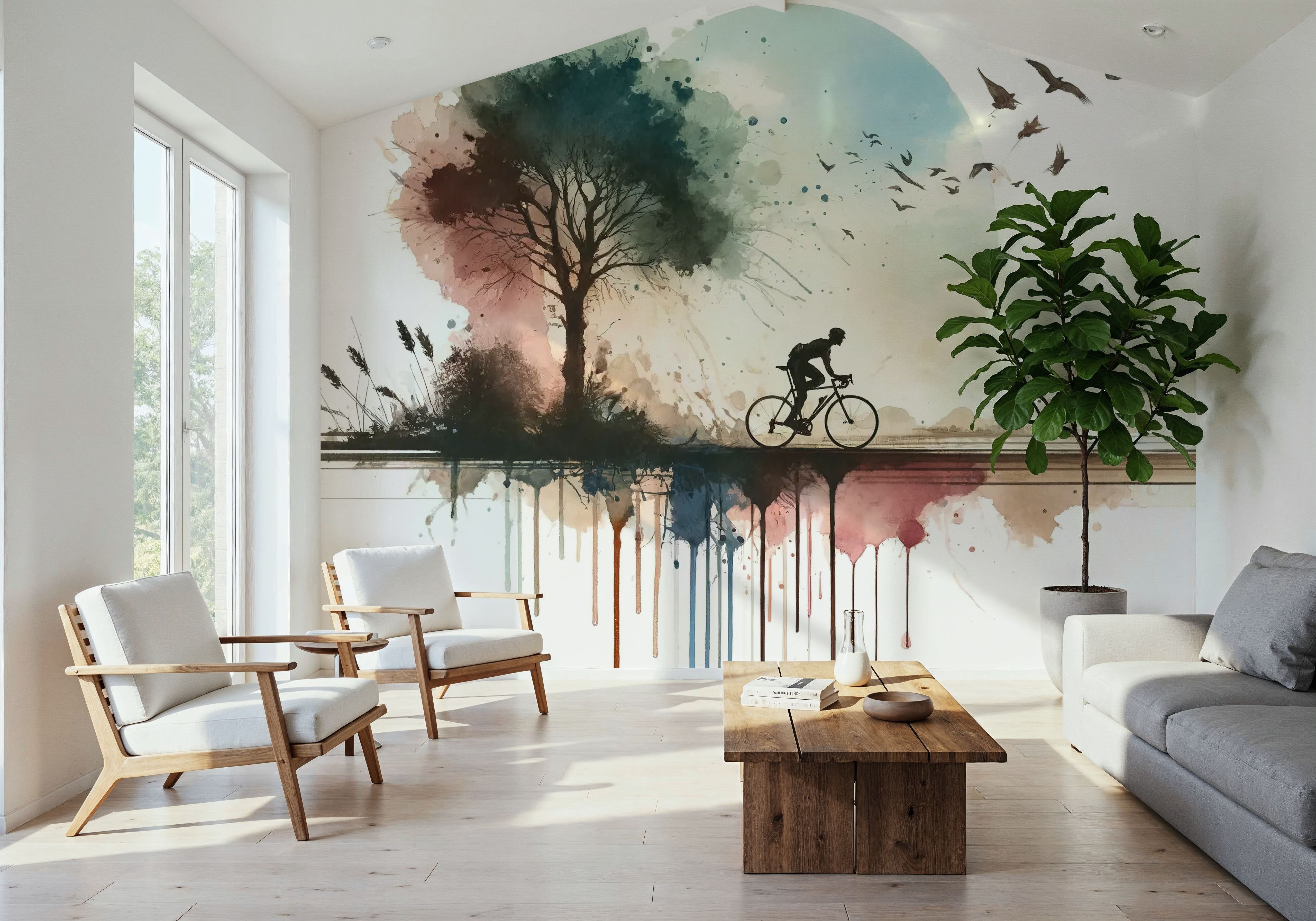 Cycling Towards Twilight, Wallpaper