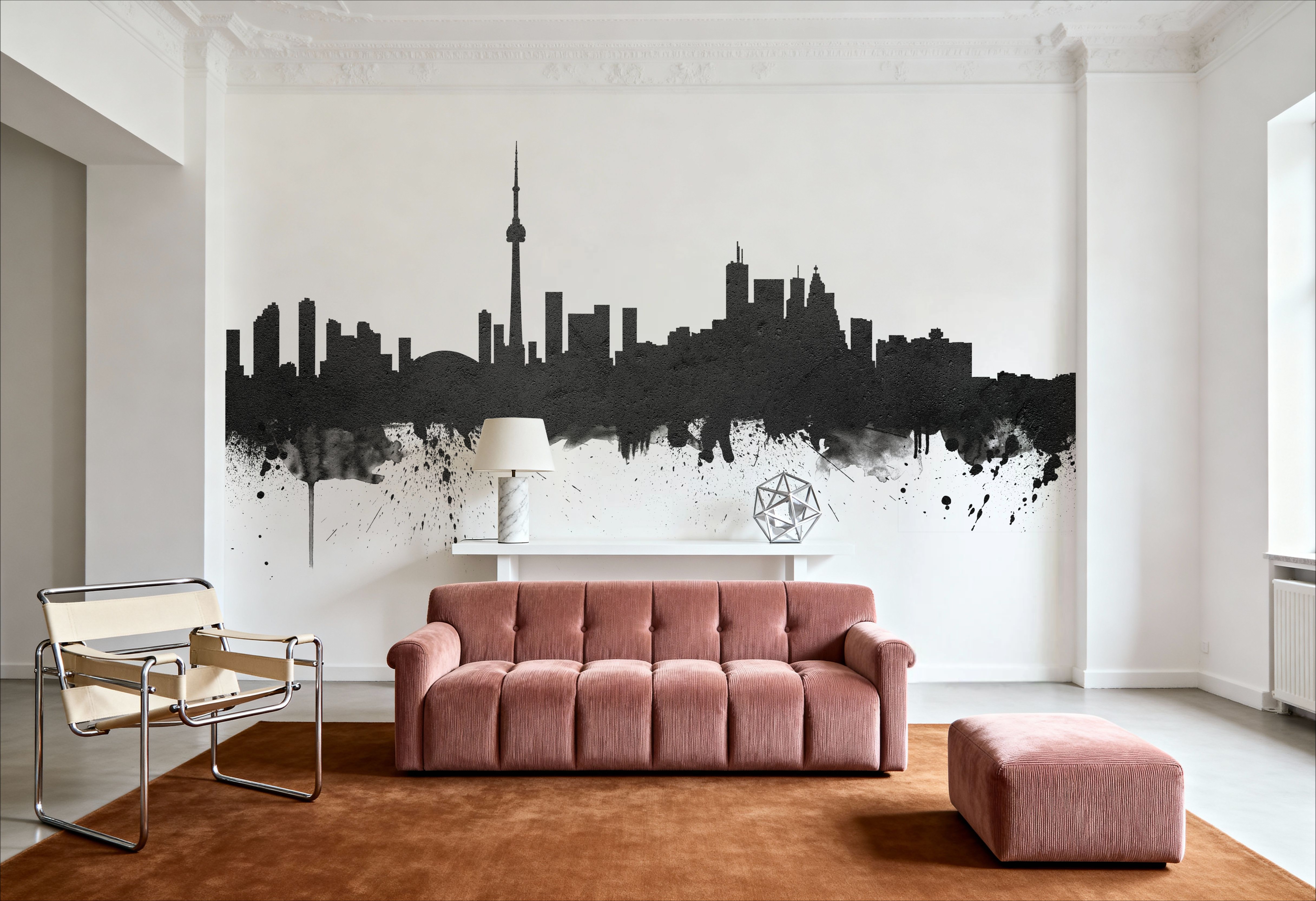 Toronto Canada Skyline Black & White, Wallpaper