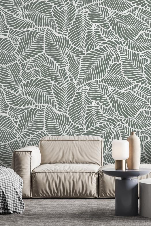 Fern Cut-Outs Pattern, Khaki
