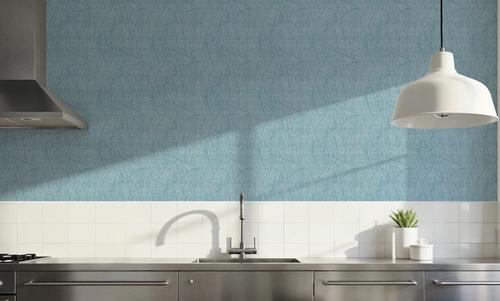 Banana Leaf Camo, French Blue