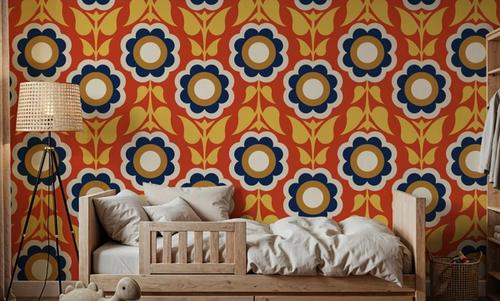 Retro Bold Blooms, Autumn