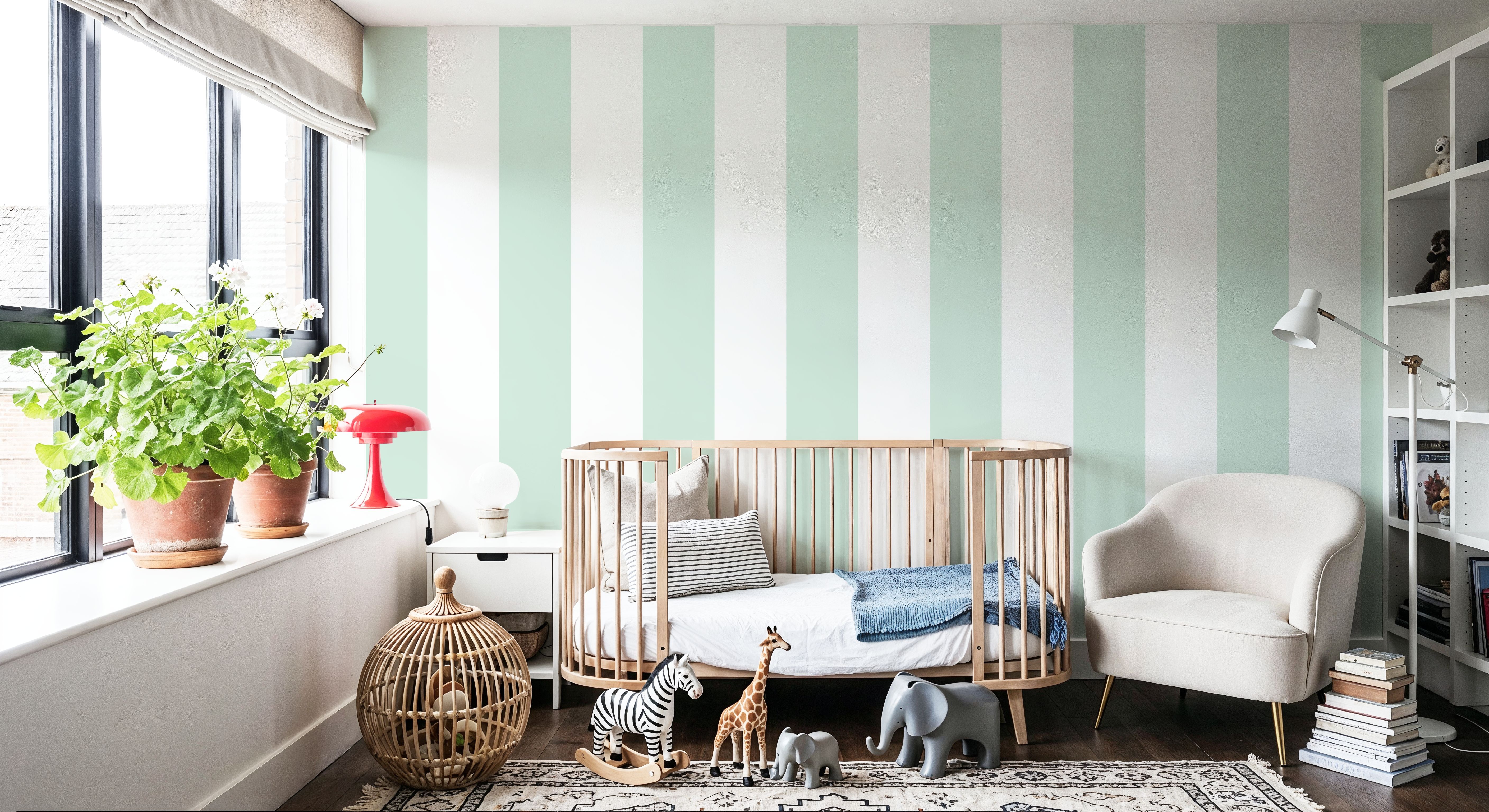 Circus Stripes, Mint Green