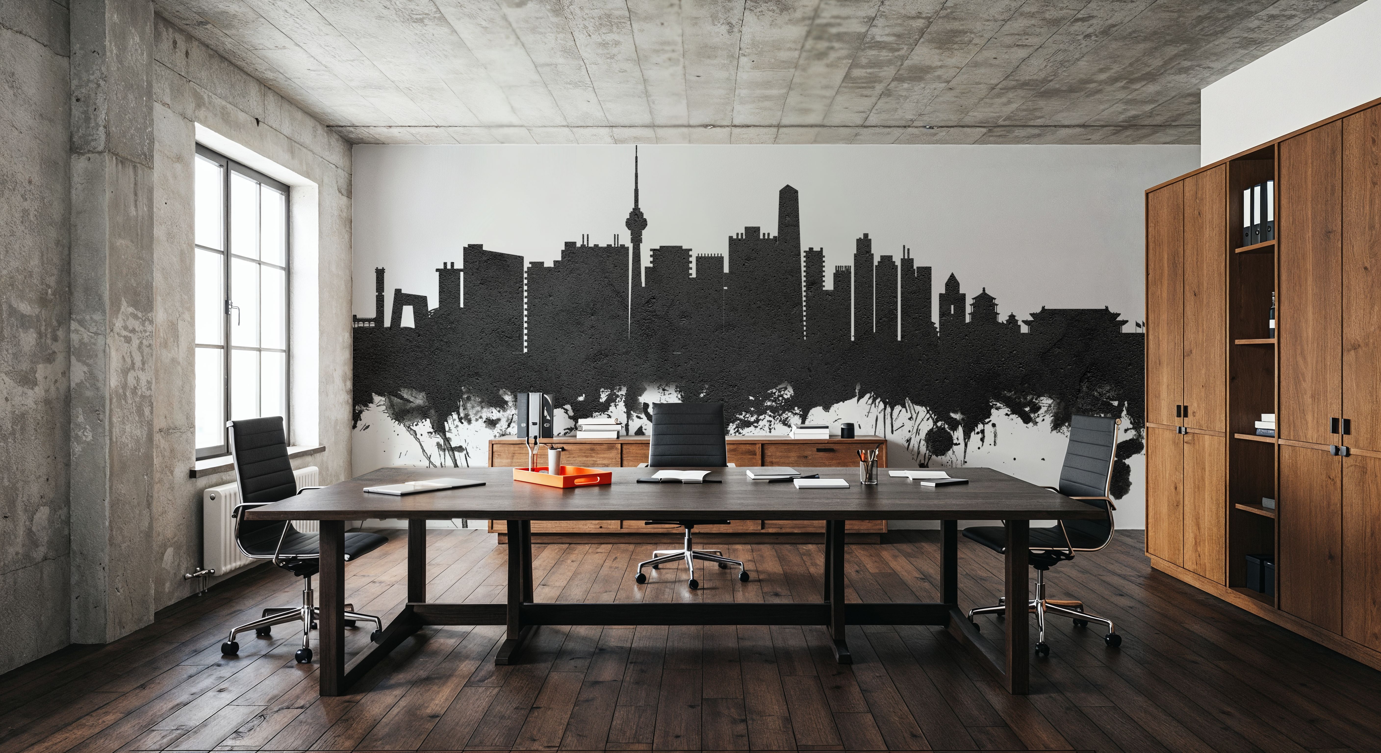 Beijing Skyline Black & White