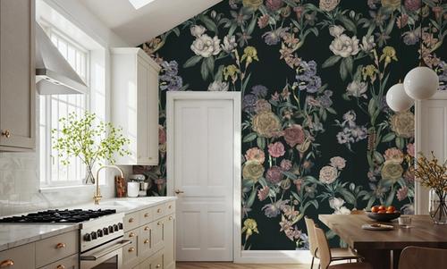 Floral Gaze, Dark Green