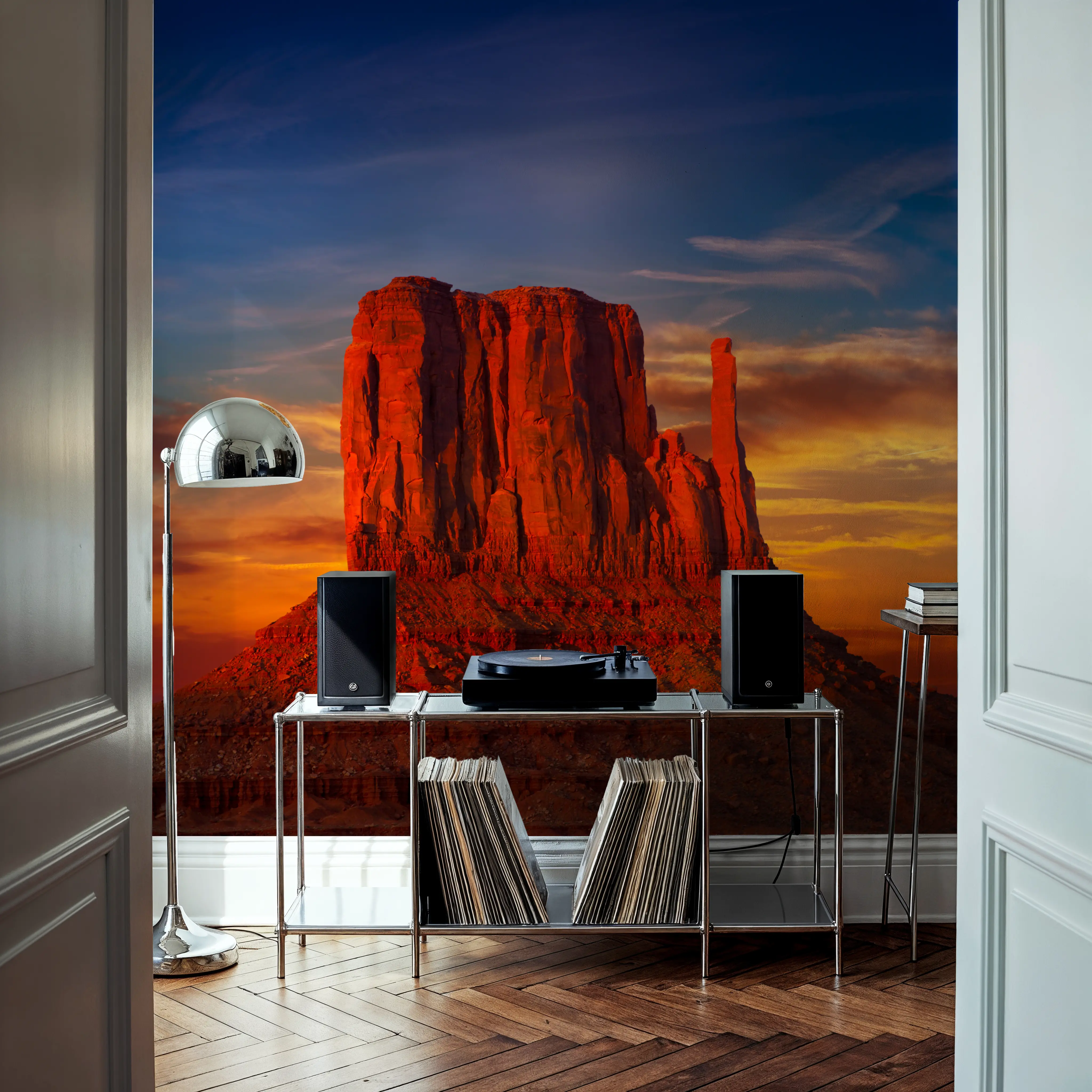 Fotobehang - Deep Utah Colors - Woestijn Landschappen Mural - Rood - Slaapkamers - Wallism België - Zelfklevend of Vliesbehang