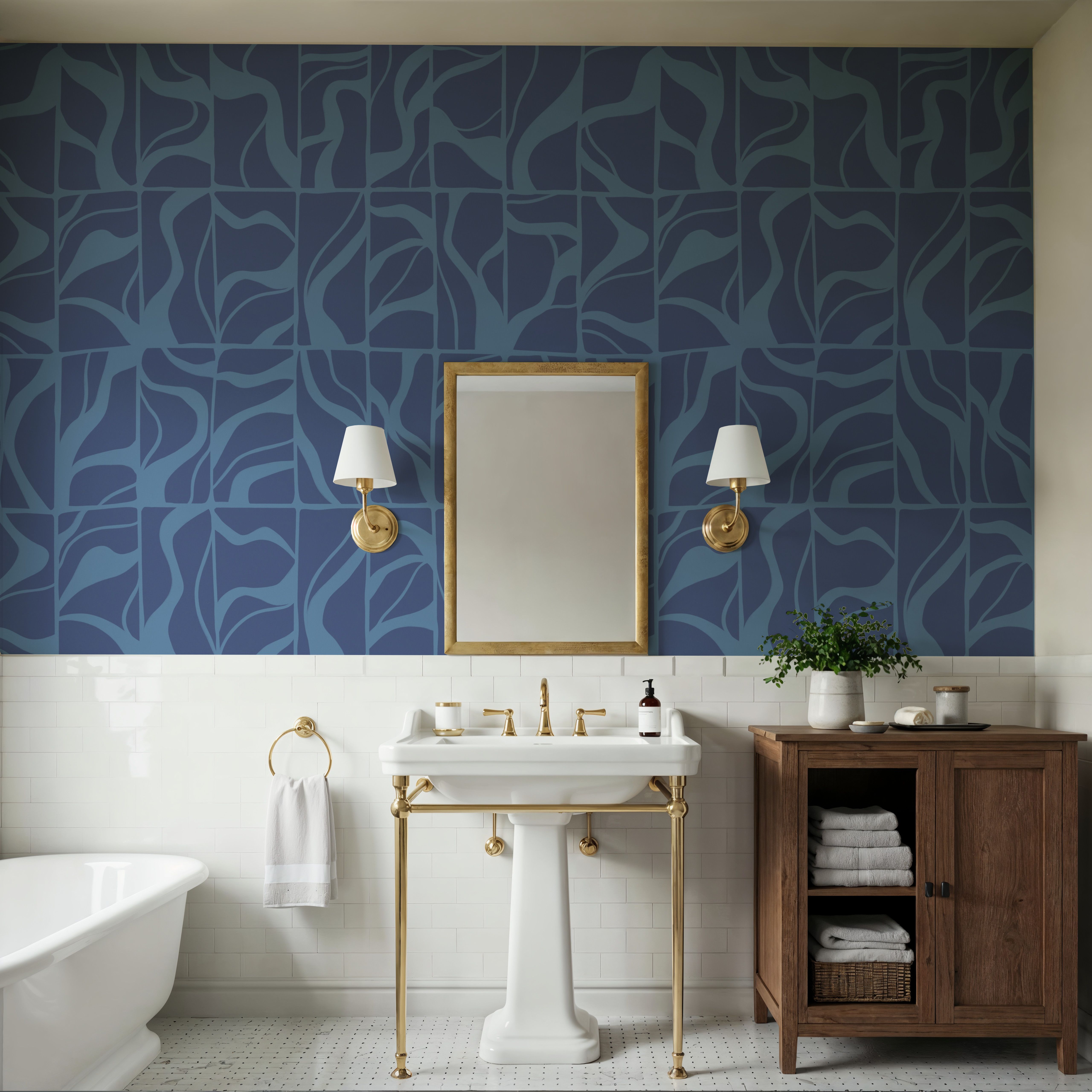 Linear Drift, Cornflower Blue