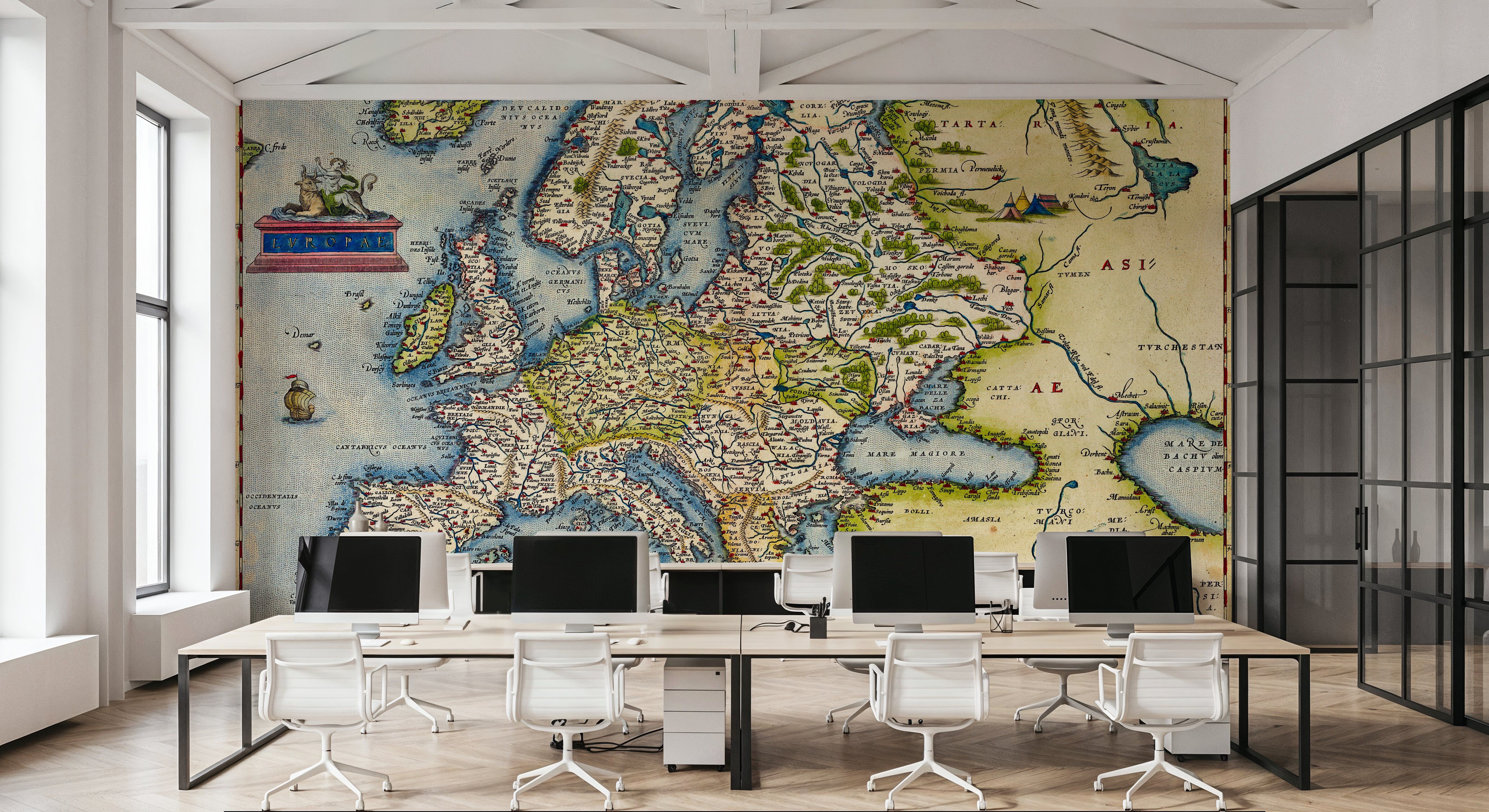 Old map of Europe, 1570