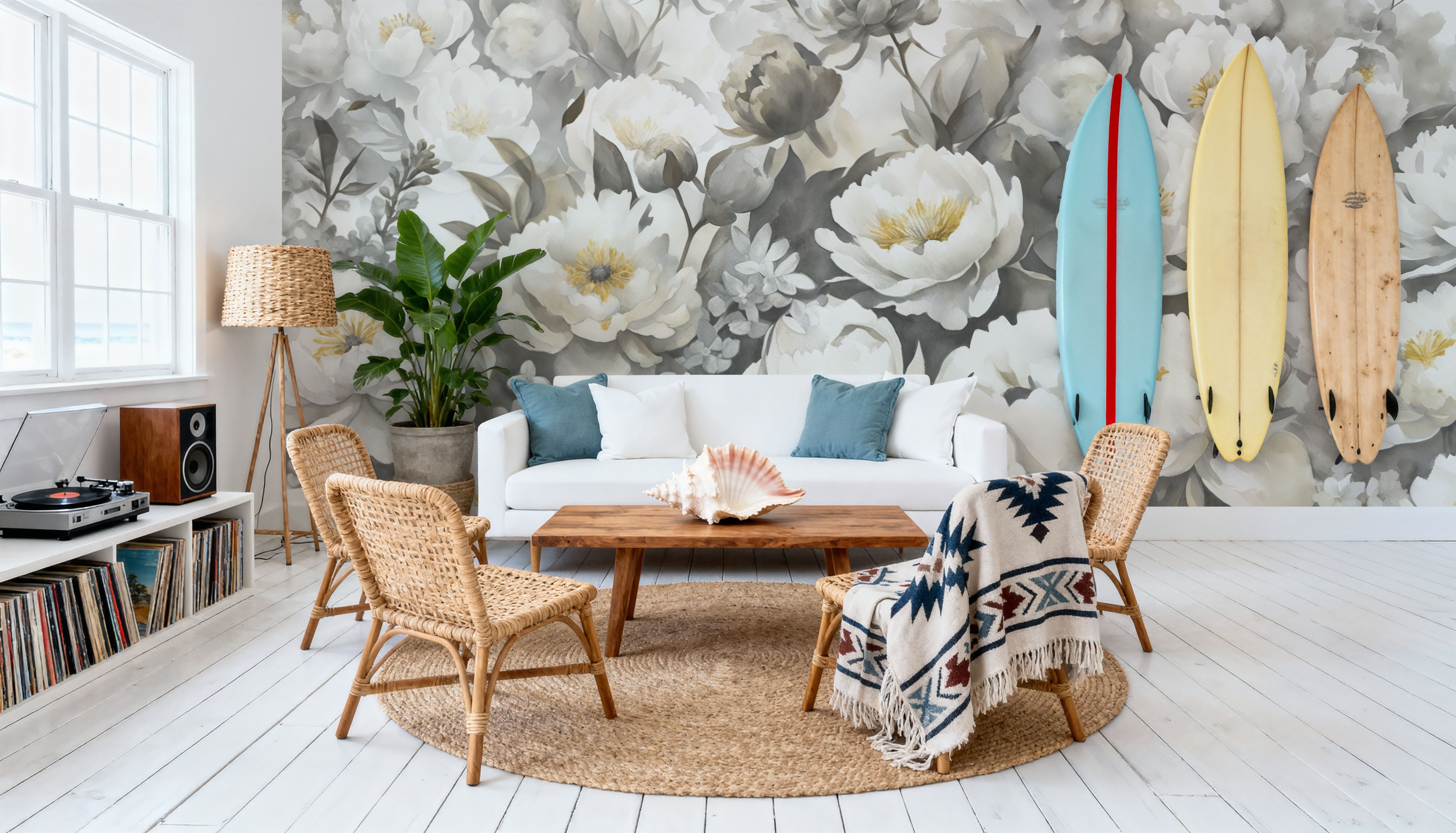 Watercolor Peonies Fall