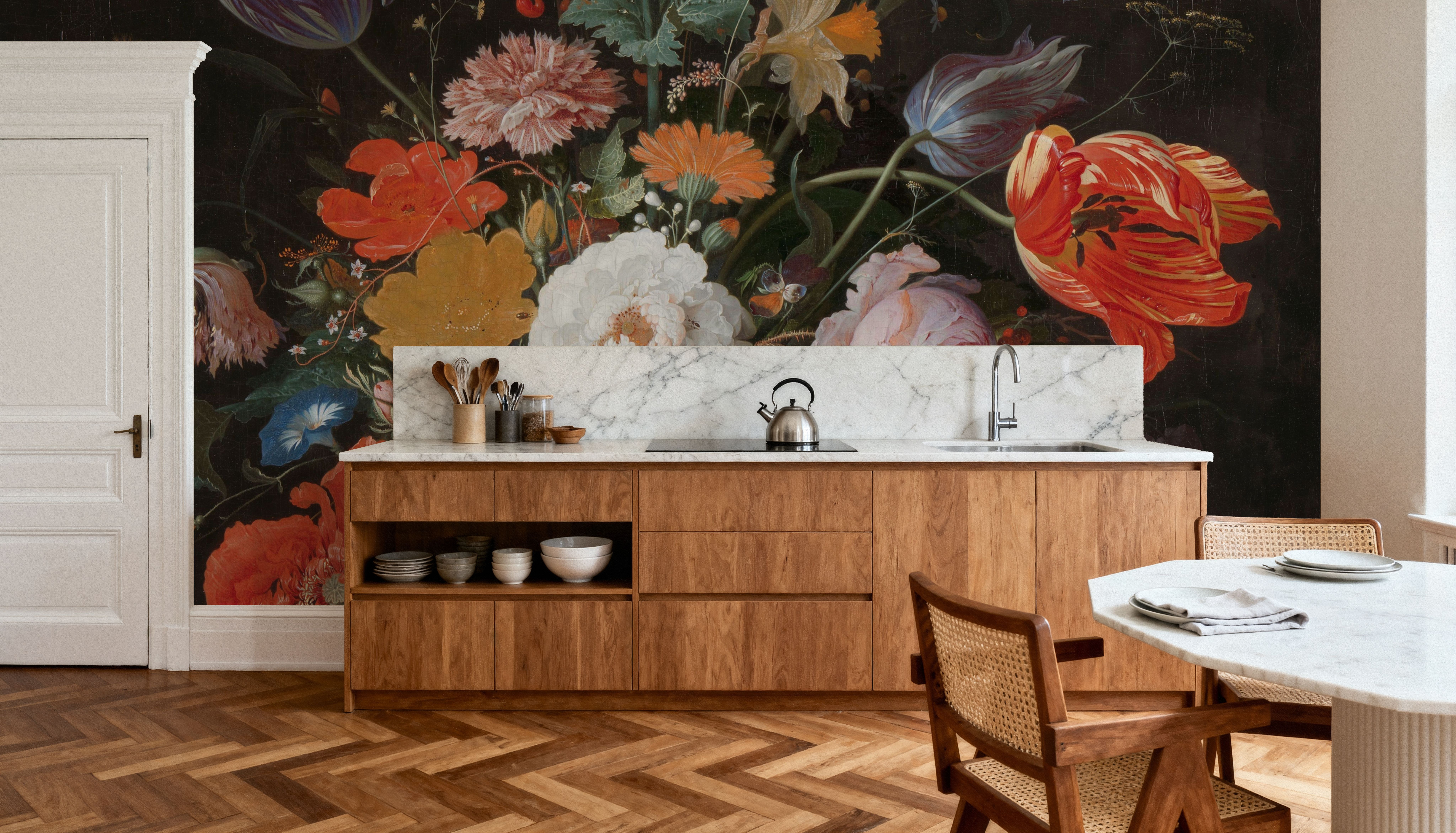 Still Life with Flowers And a Watch