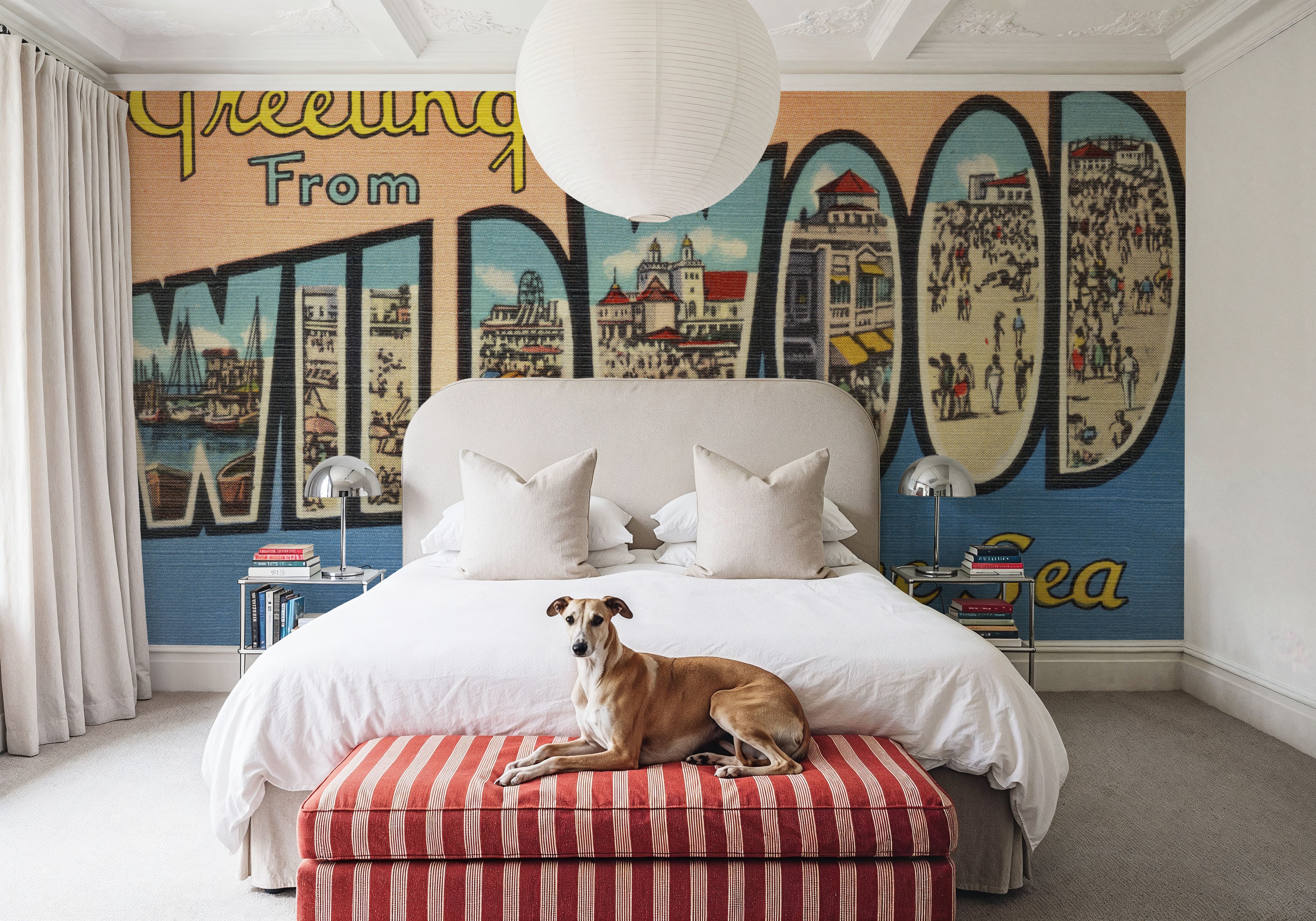 Greetings from Wildwood - Screenprint Postcard, Wallpaper