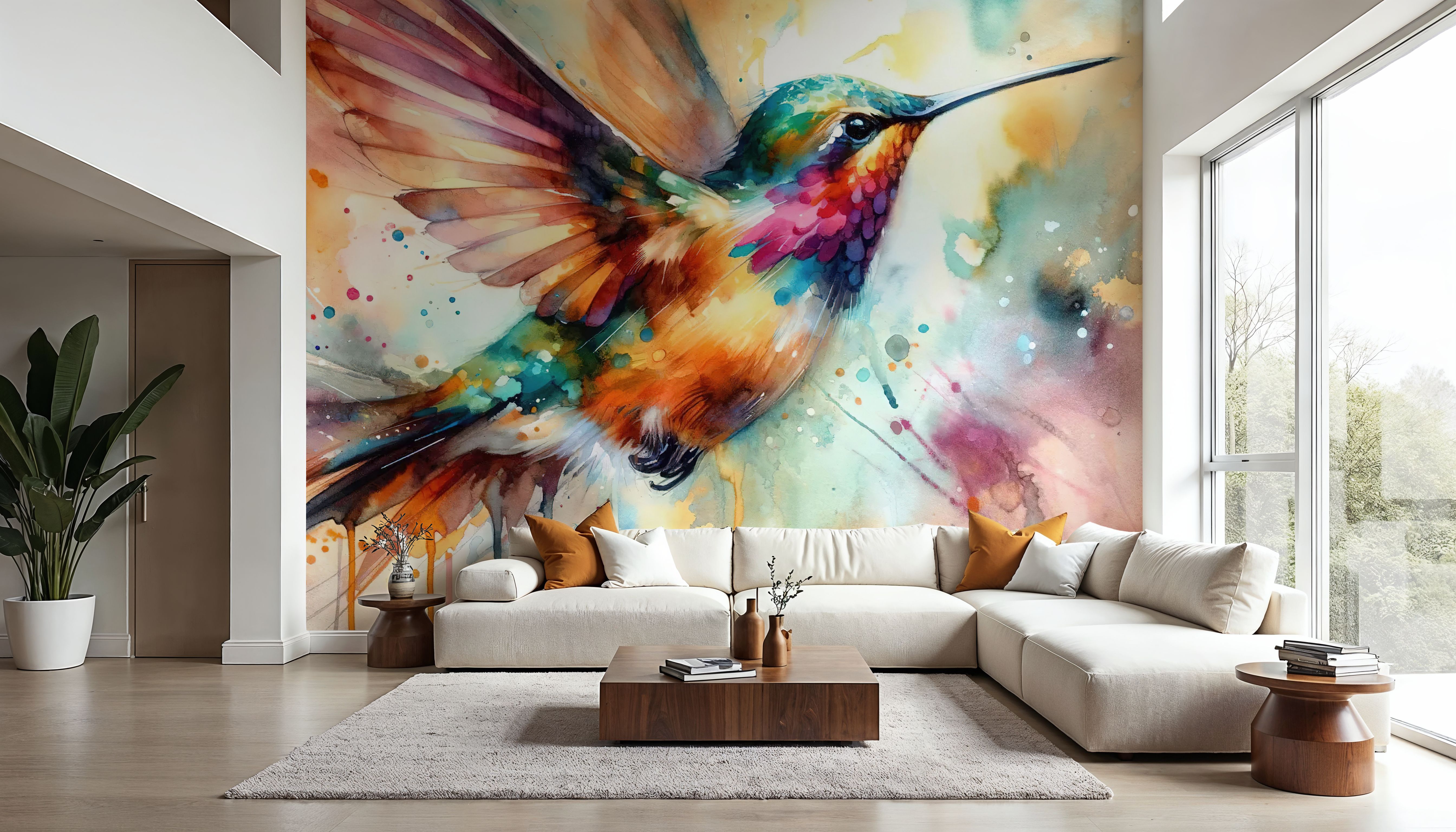 Iridescent Hummingbird Mid Flight