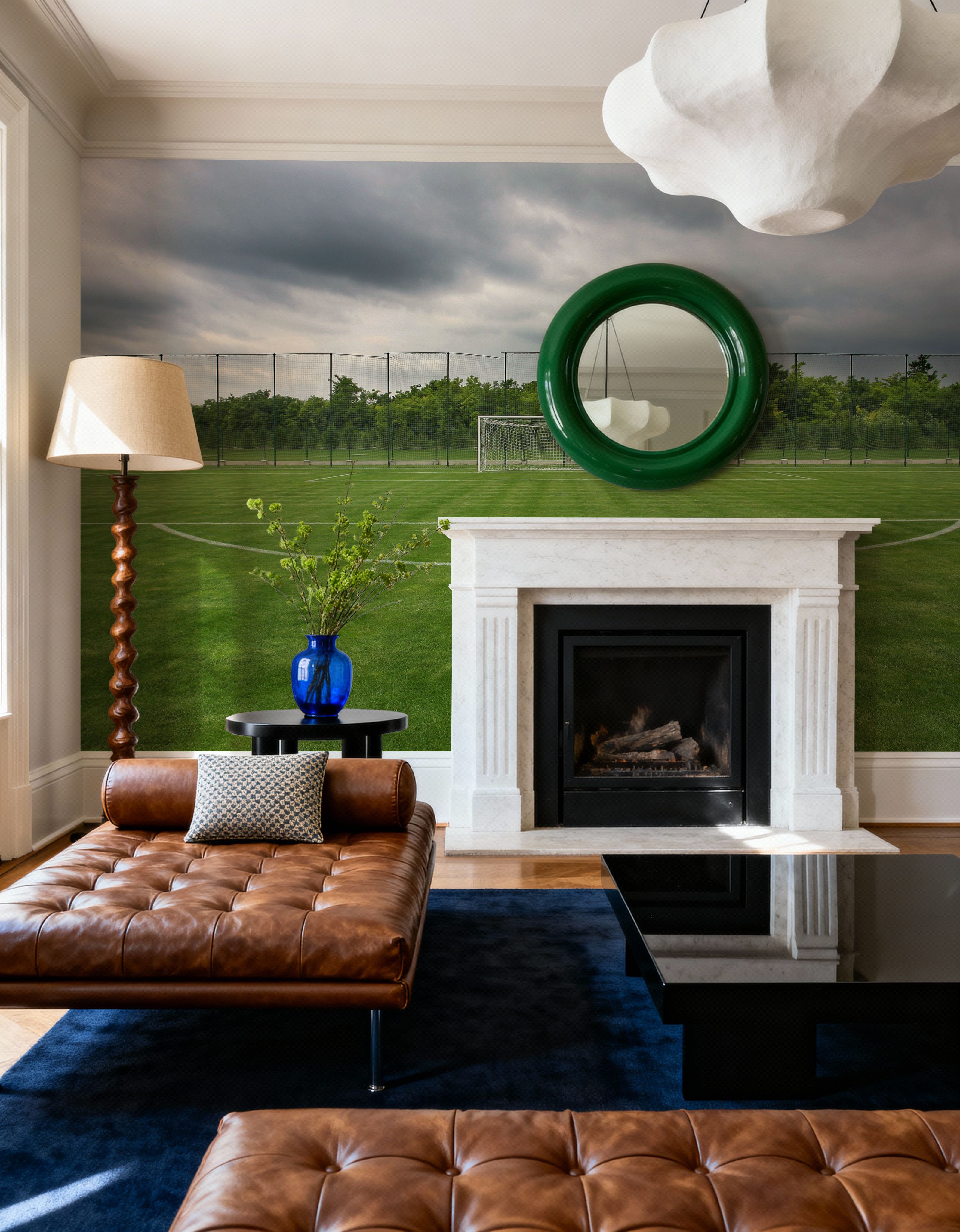 Wall Mural - Freekick - Foliage Skies mural wallpaper - Green - Living room - Wallism UK - Premium, Textured or Peel & Stick