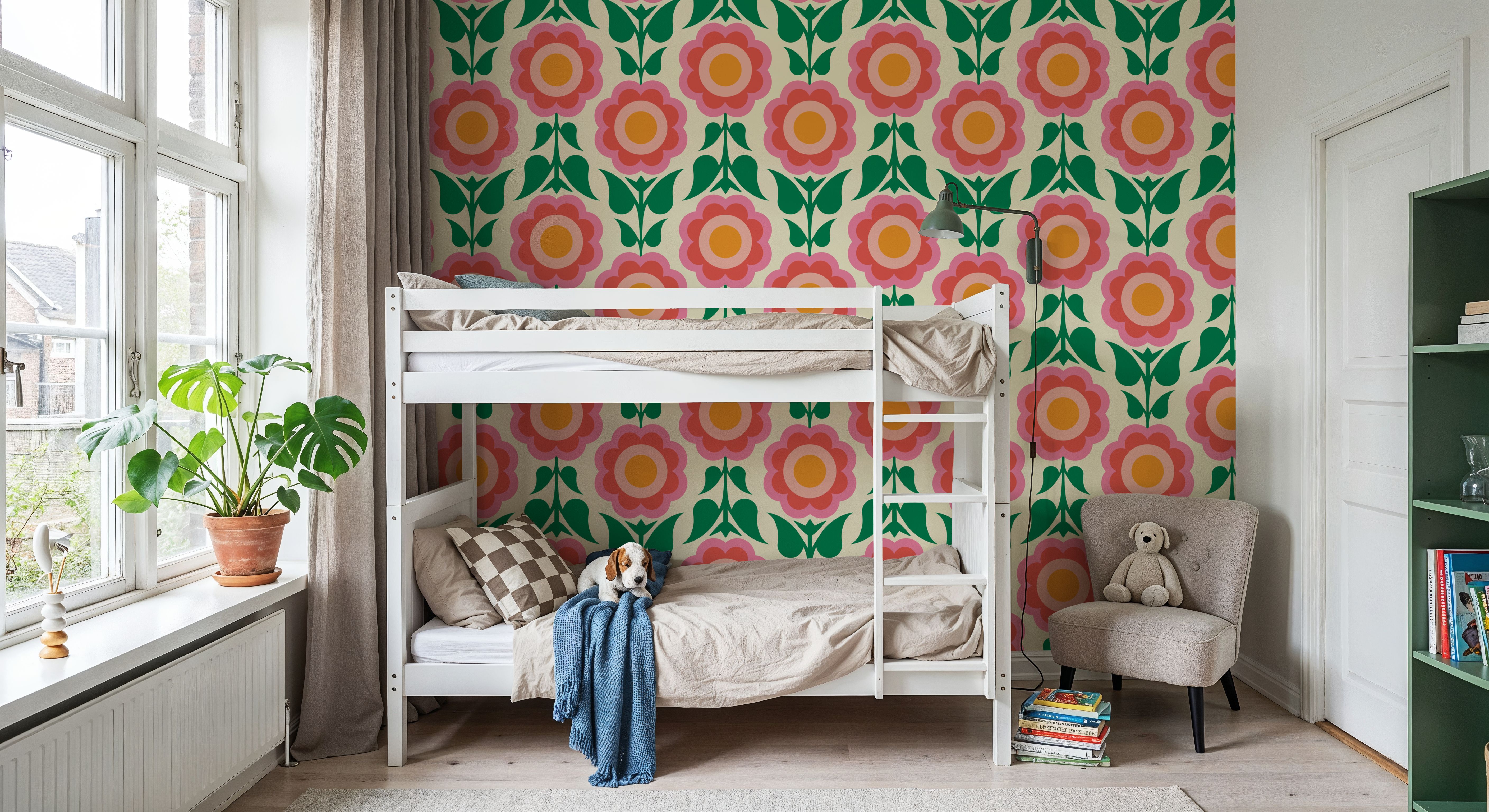 Retro Bold Blooms, Pink