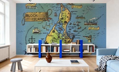 Greetings from Keys Map - Screenprint Postcard