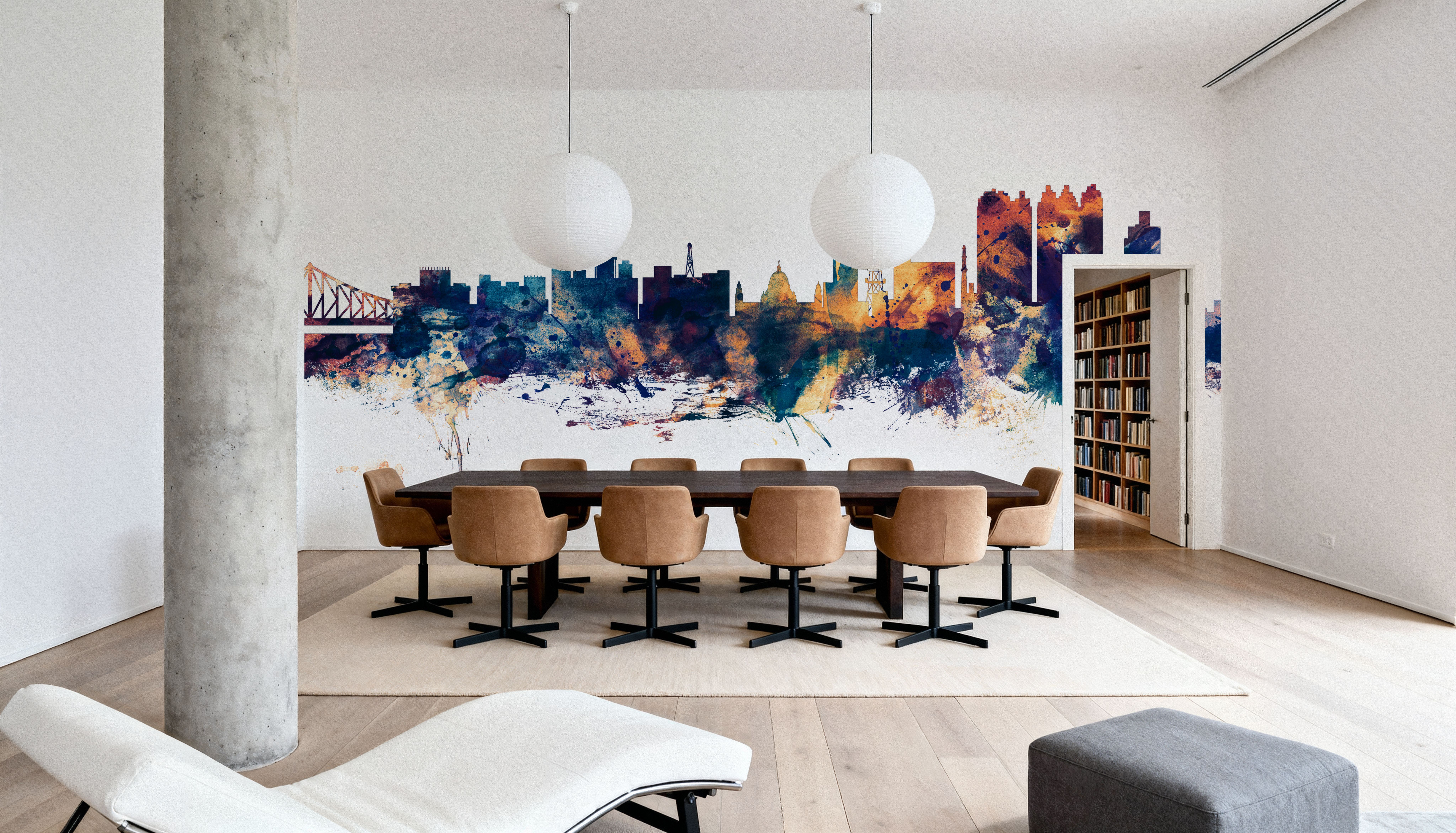 Kolkata (Calcutta) India Skyline Blue & Bronze