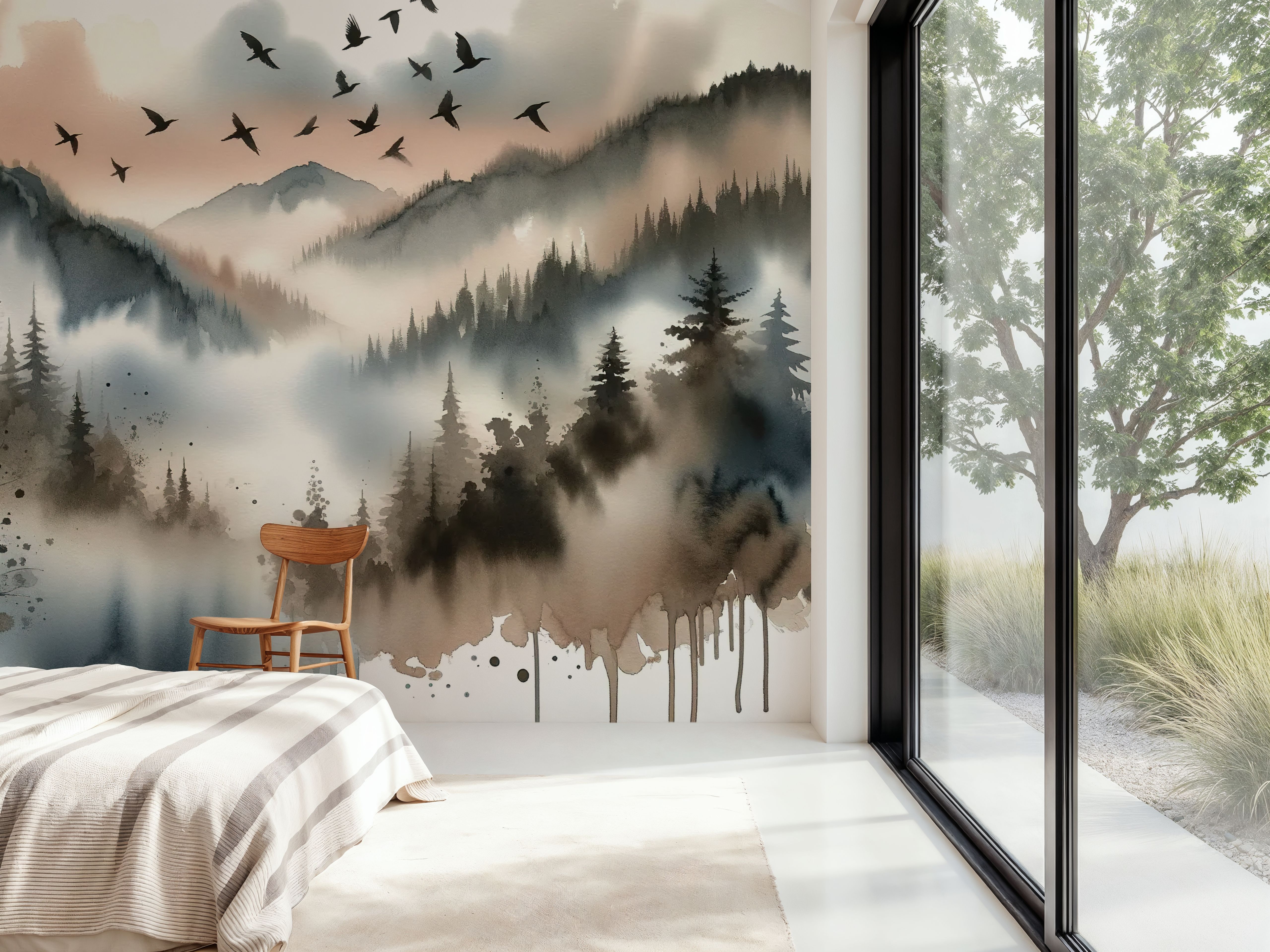 Mystic Mountains Veiled in Morning Mist