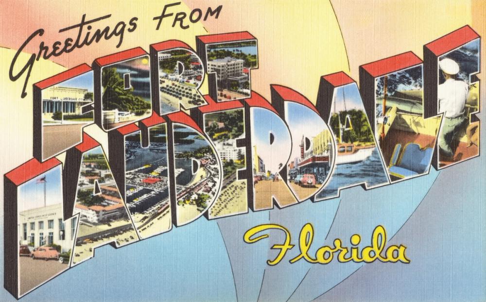 Greetings from Fort Lauderdale - Screenprint Postcard