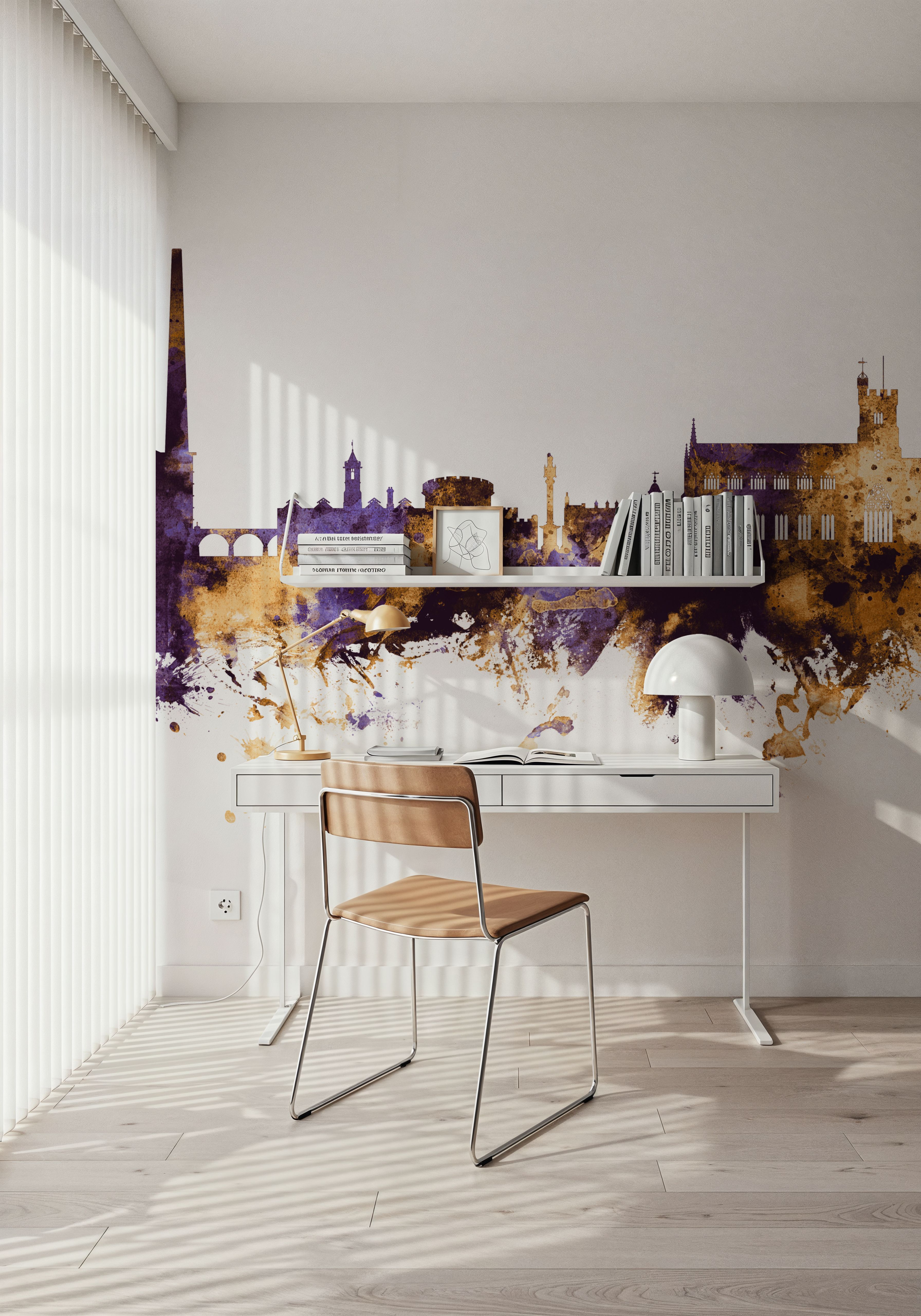 Carlisle England Skyline Purple & Gold