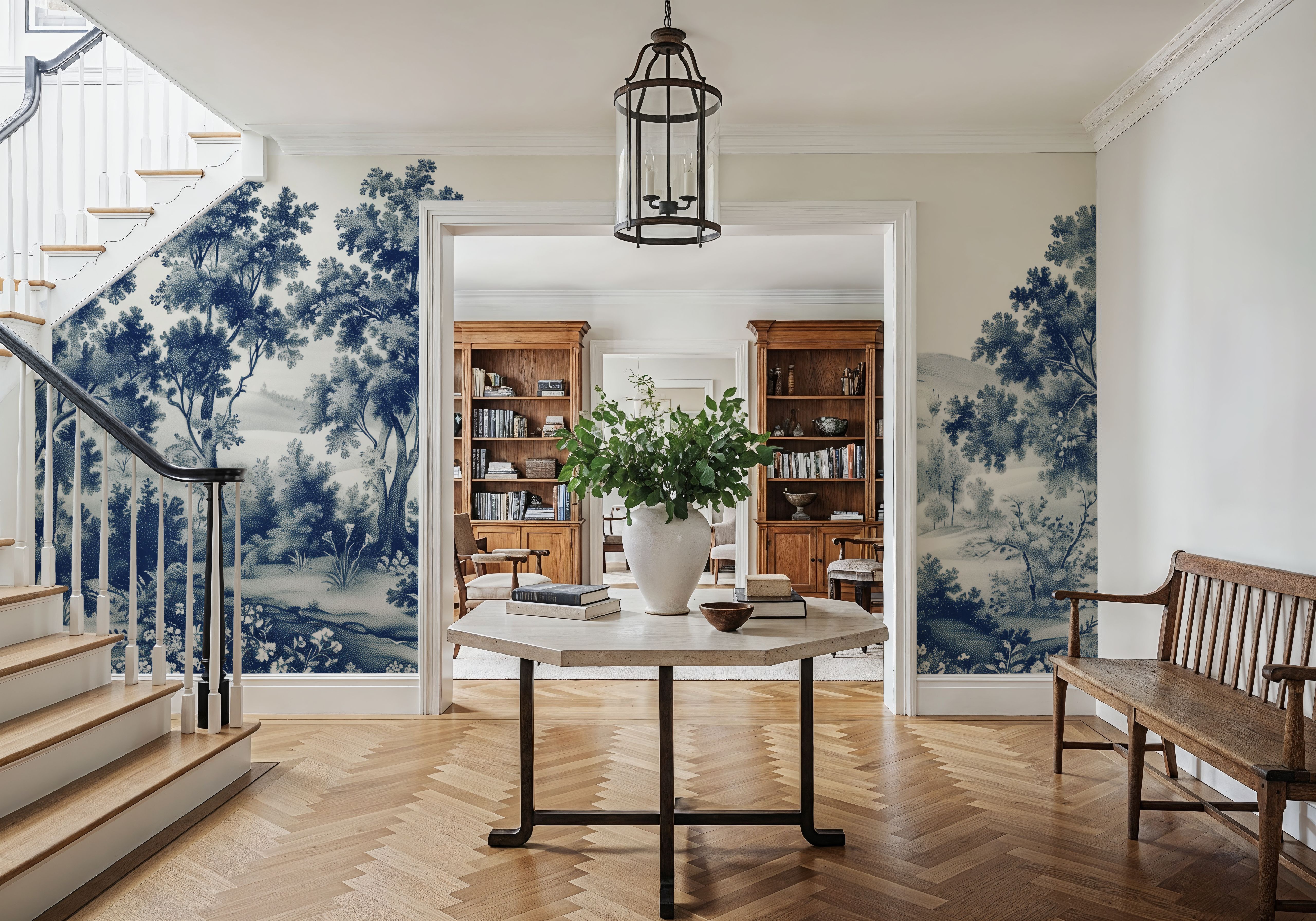 Pastoral Toile, Royal Blue