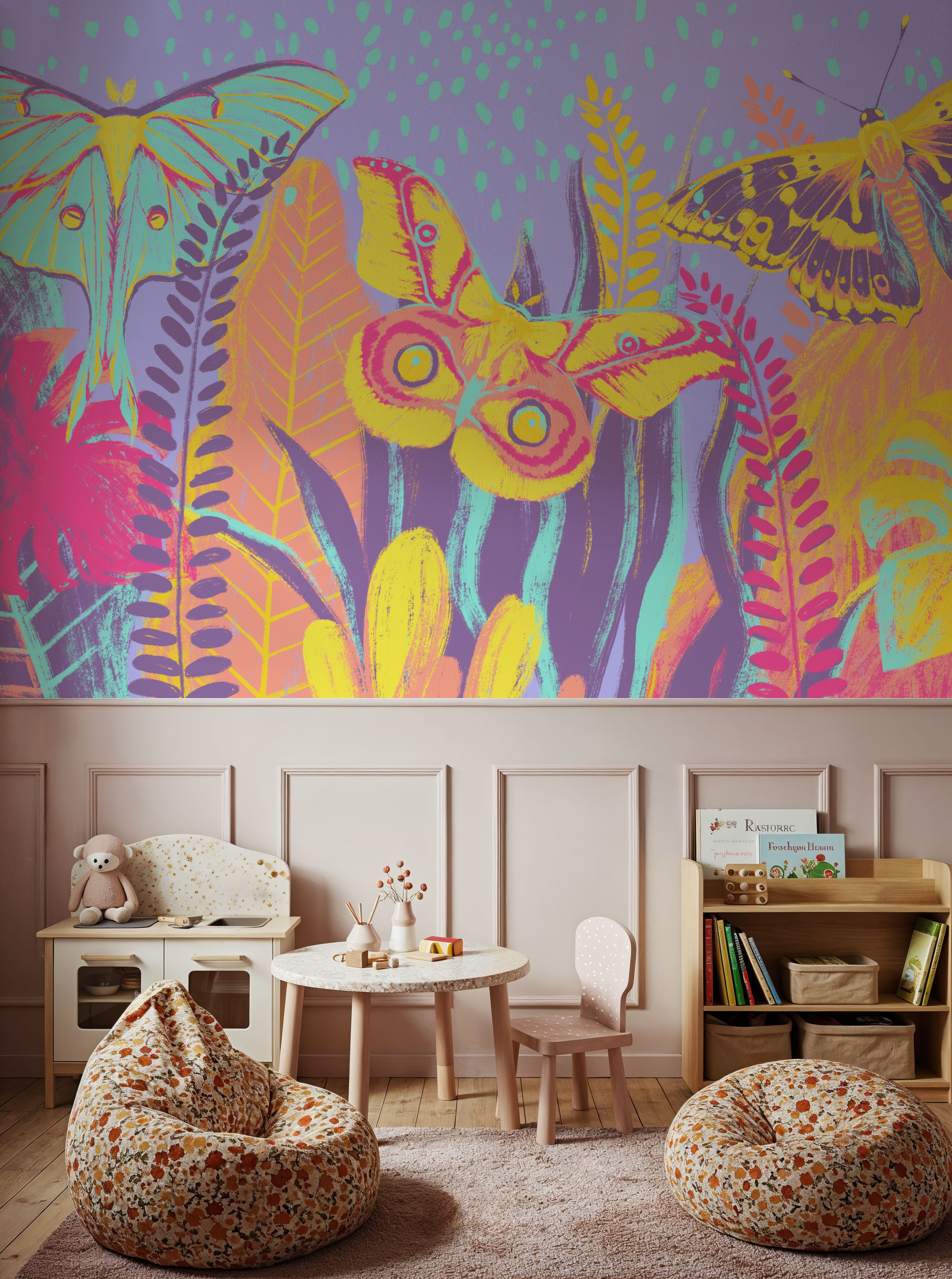 Dancing Hippie Butterflies Purple