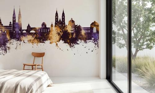 Nürnberg Germany Skyline Purple & Gold
