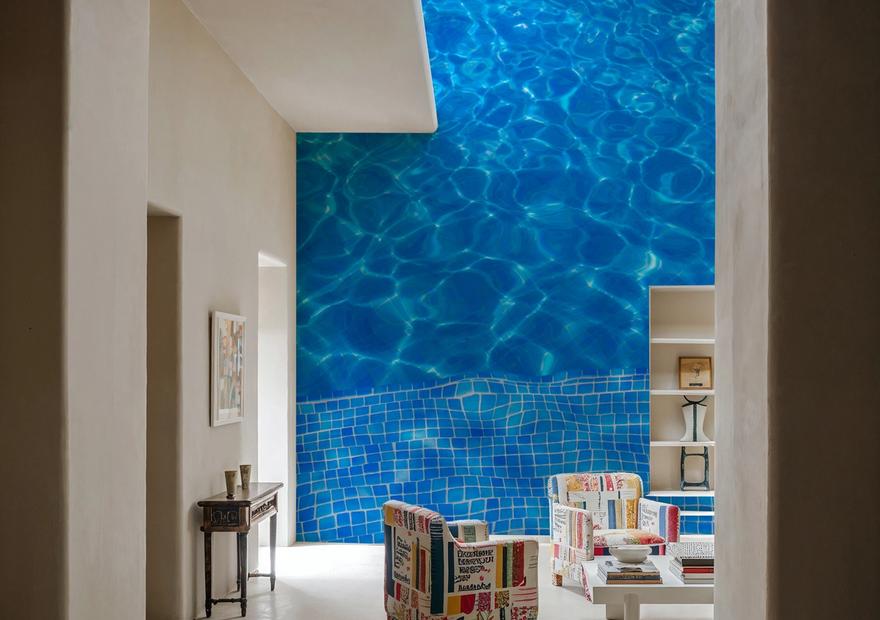 Blue Tiles Swimming