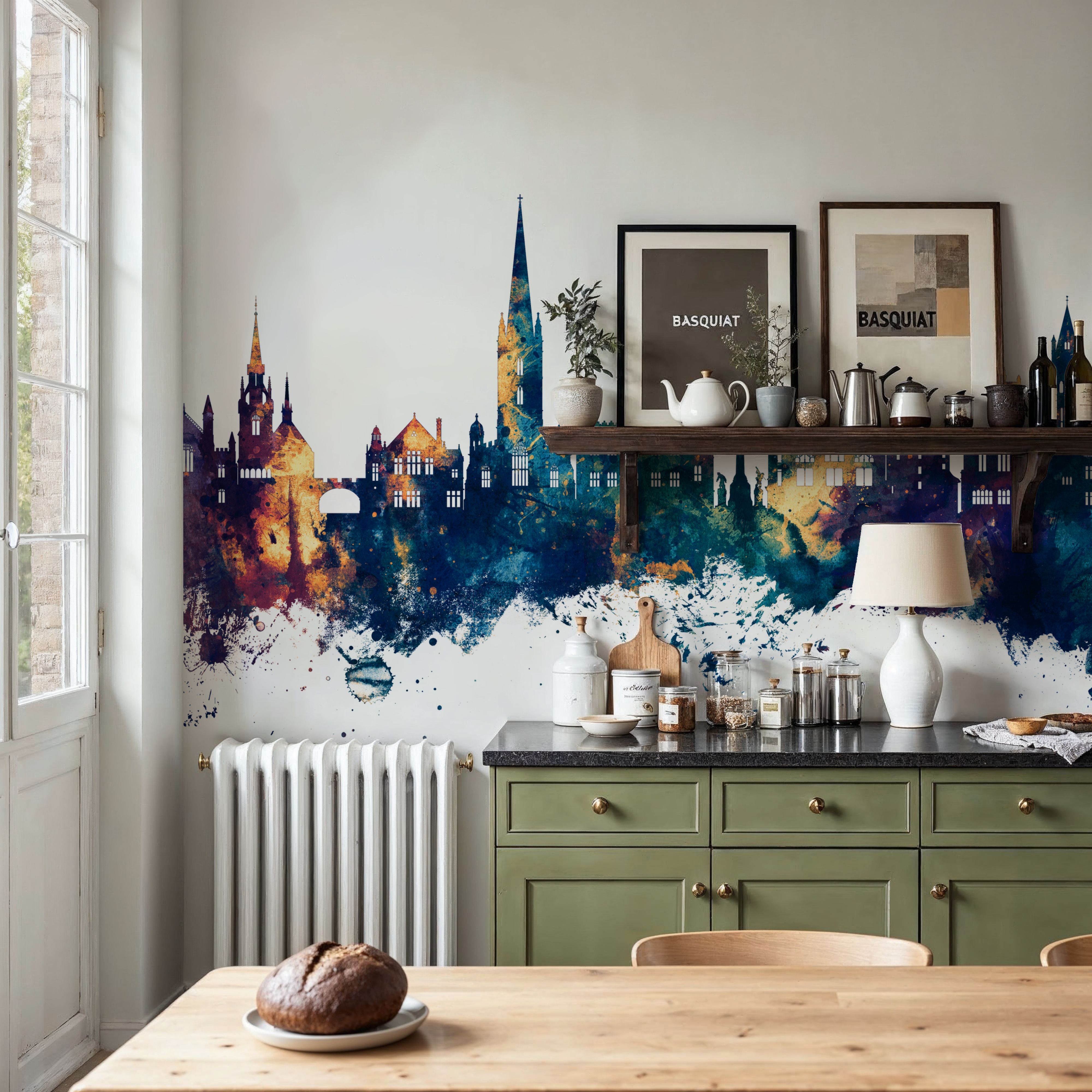 Derry Northern Ireland Skyline Blue & Bronze