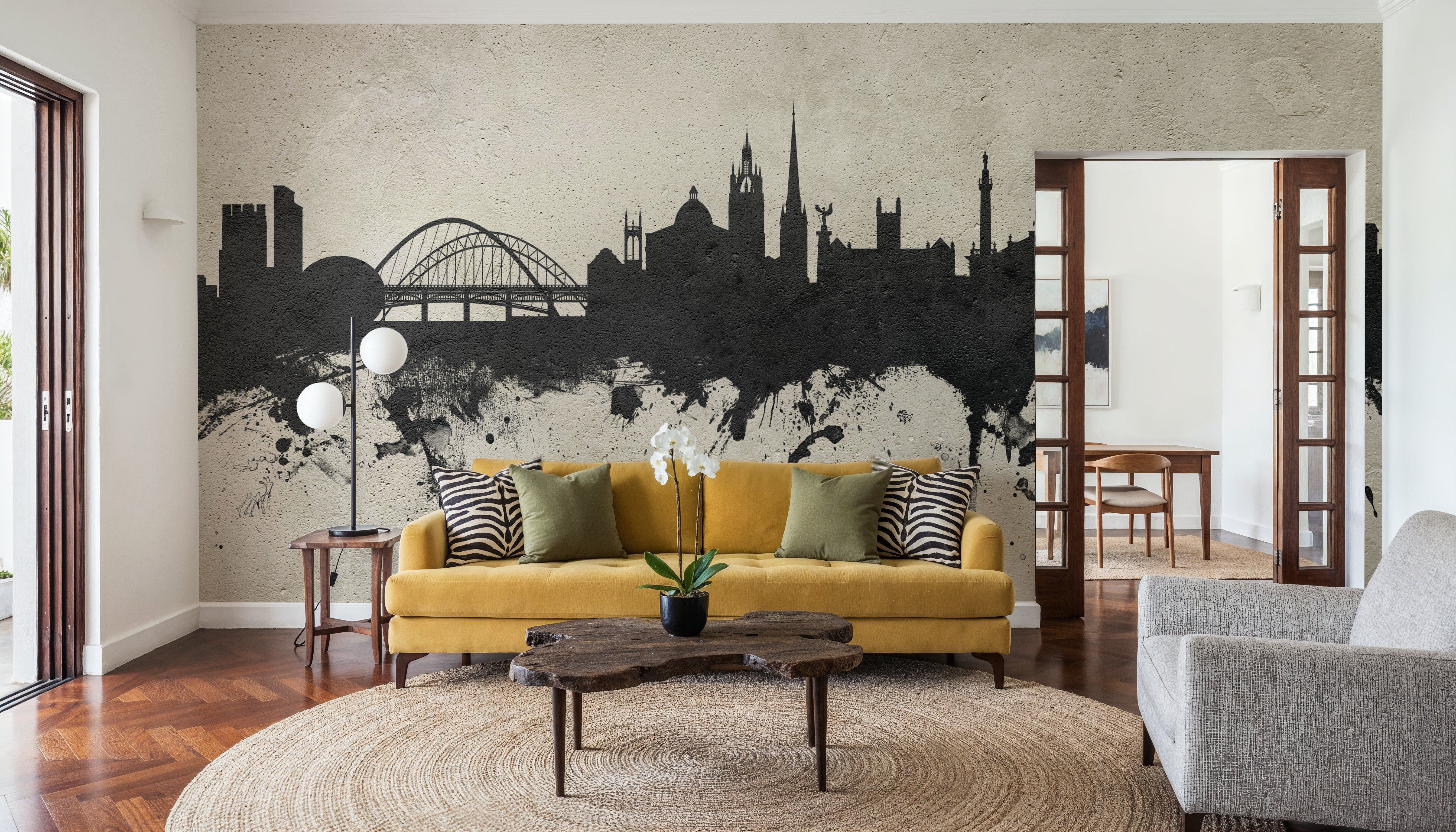 Newcastle England Skyline Concrete, Tapeten