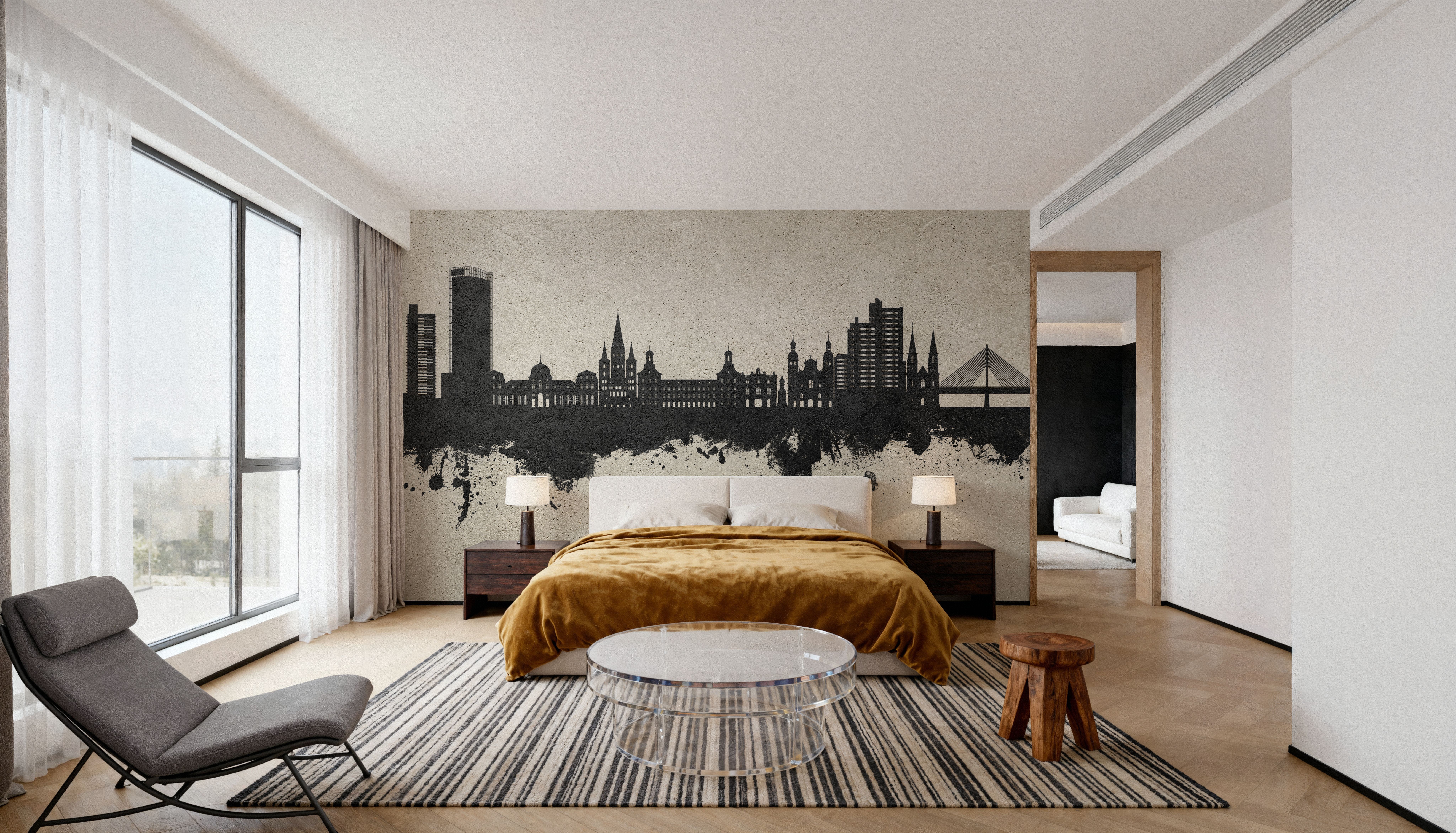 Bonn Skyline Concrete, Papel pintado