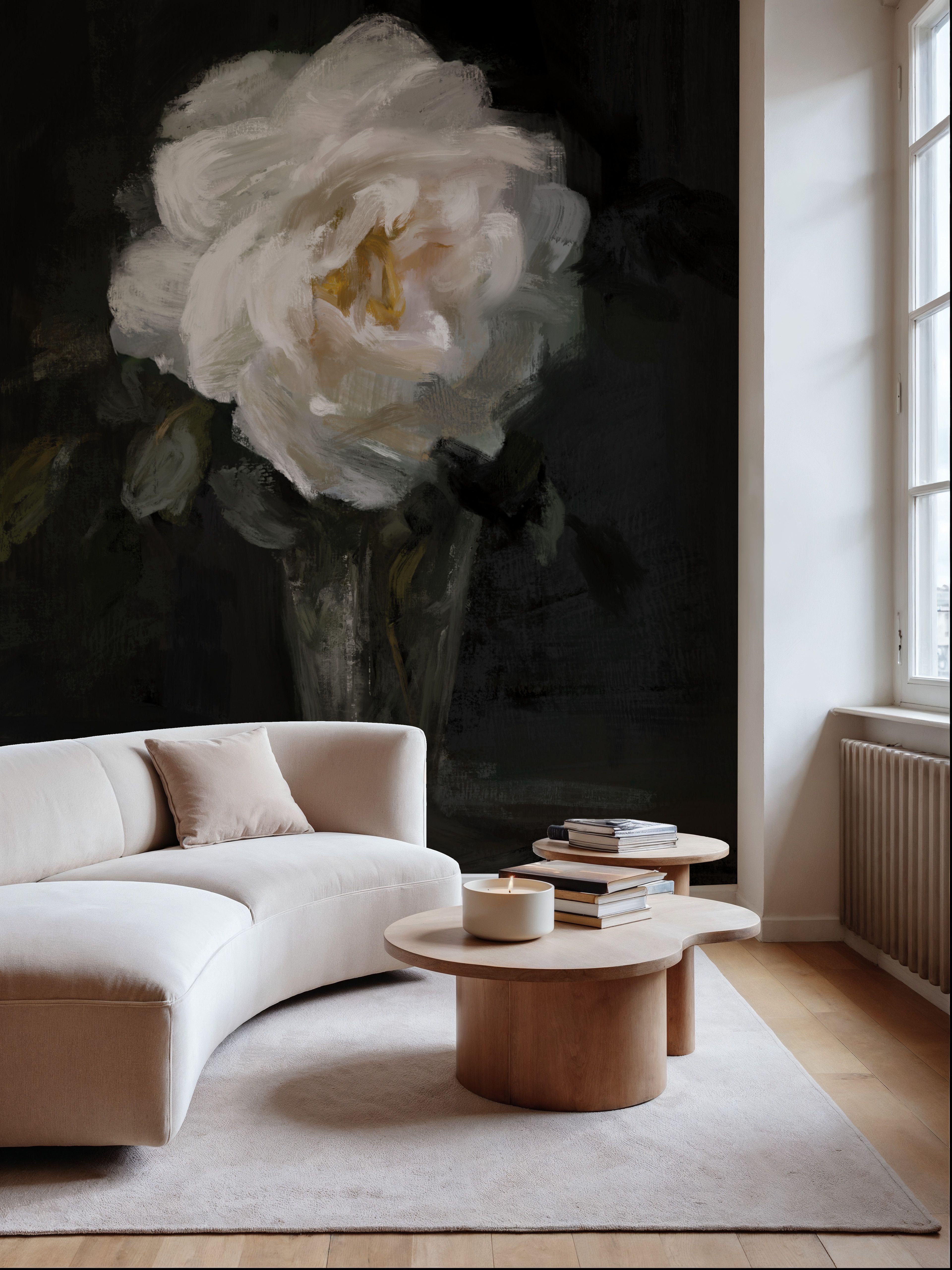 White Rose In a Glass Vase
