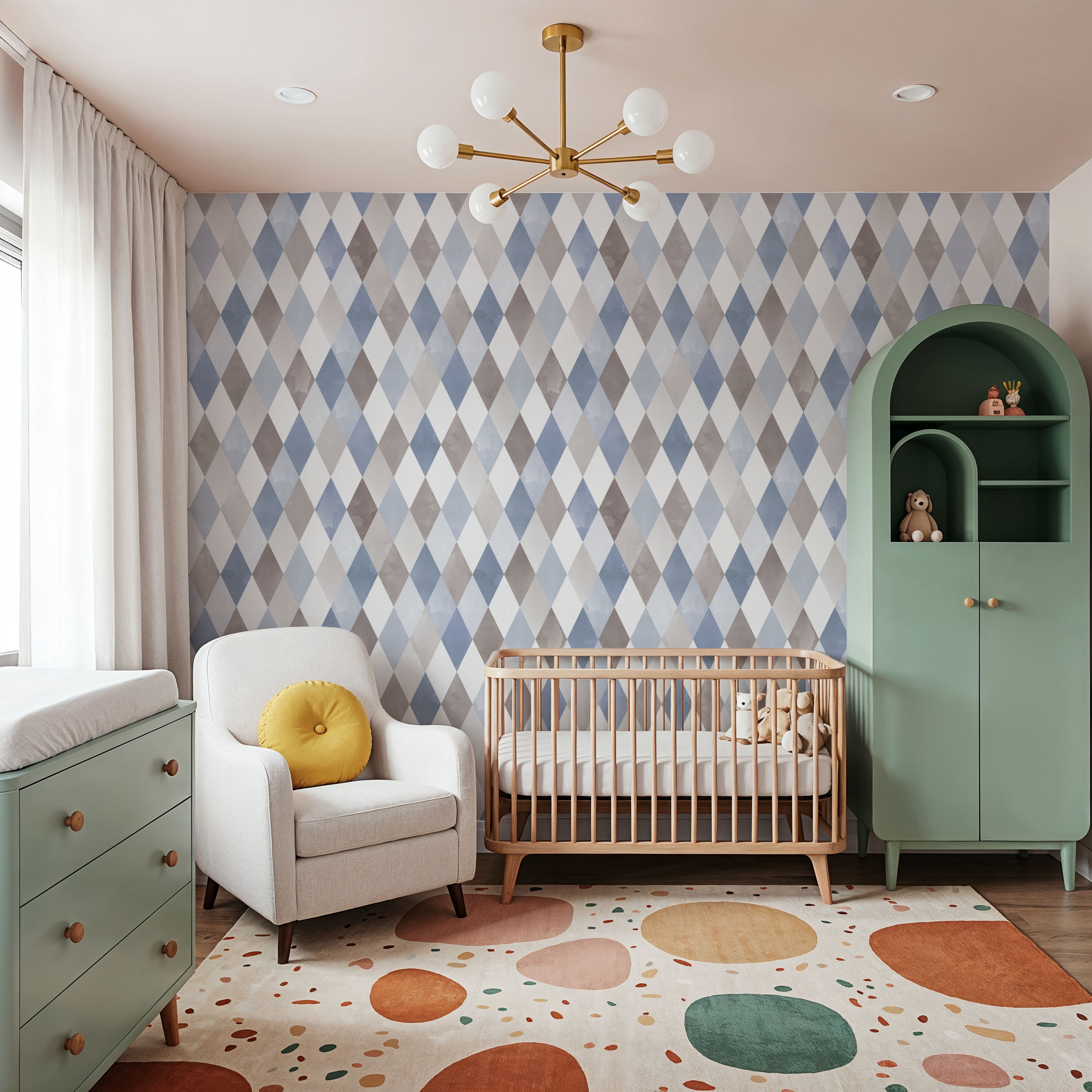 Contrasting Diamonds, Blue