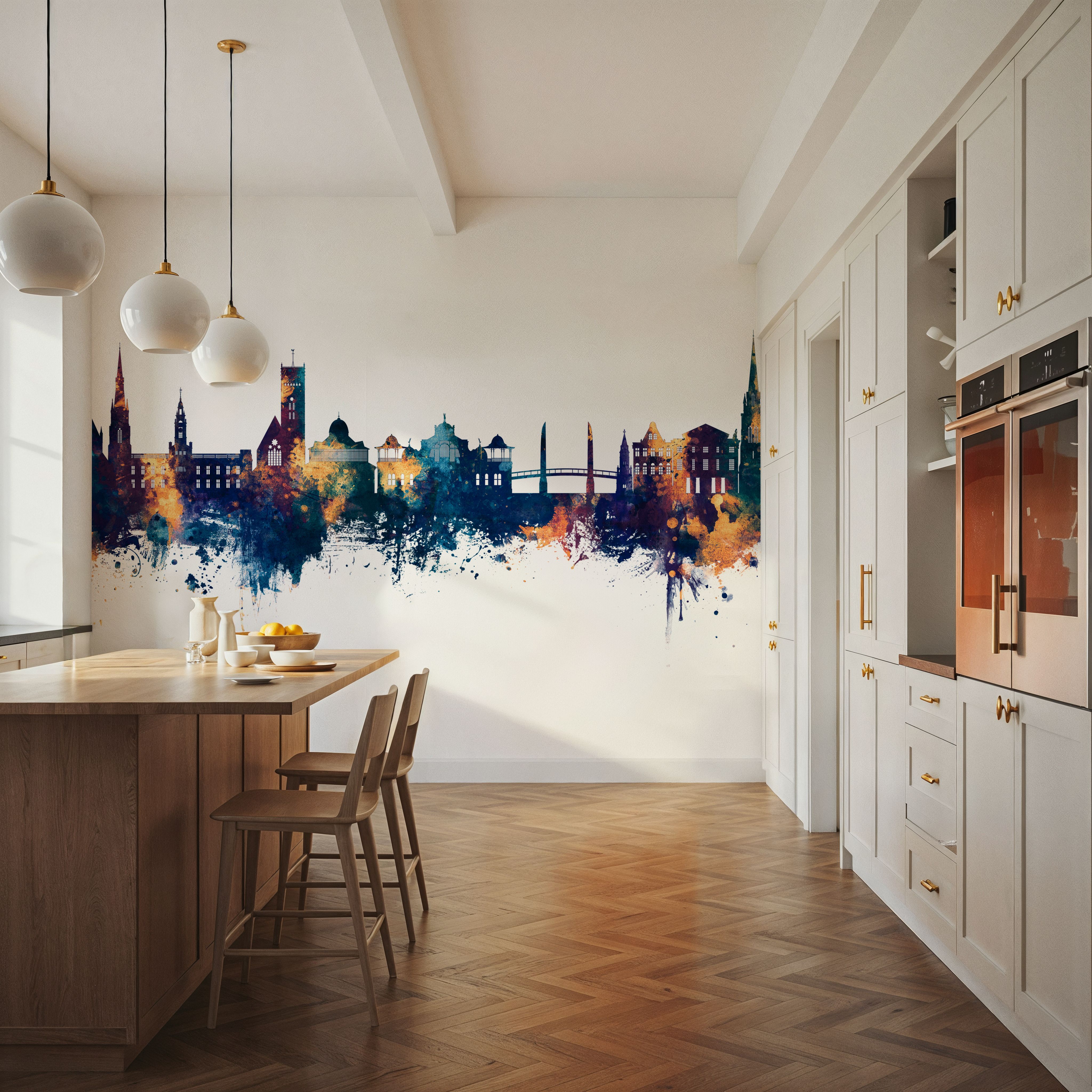 Torquay England Skyline Blue & Bronze