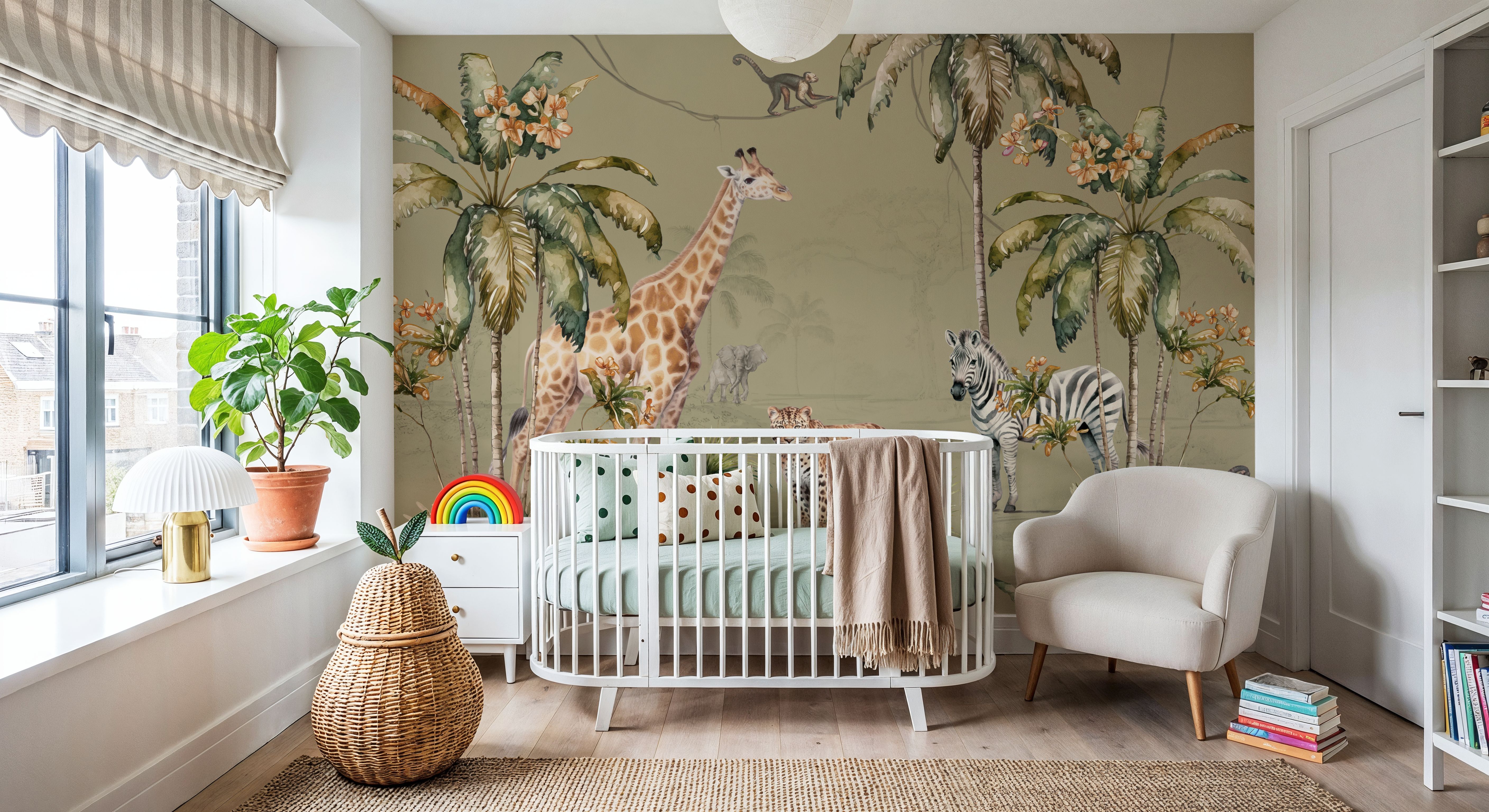 Whimsical Wildlife Sage, Wallpaper