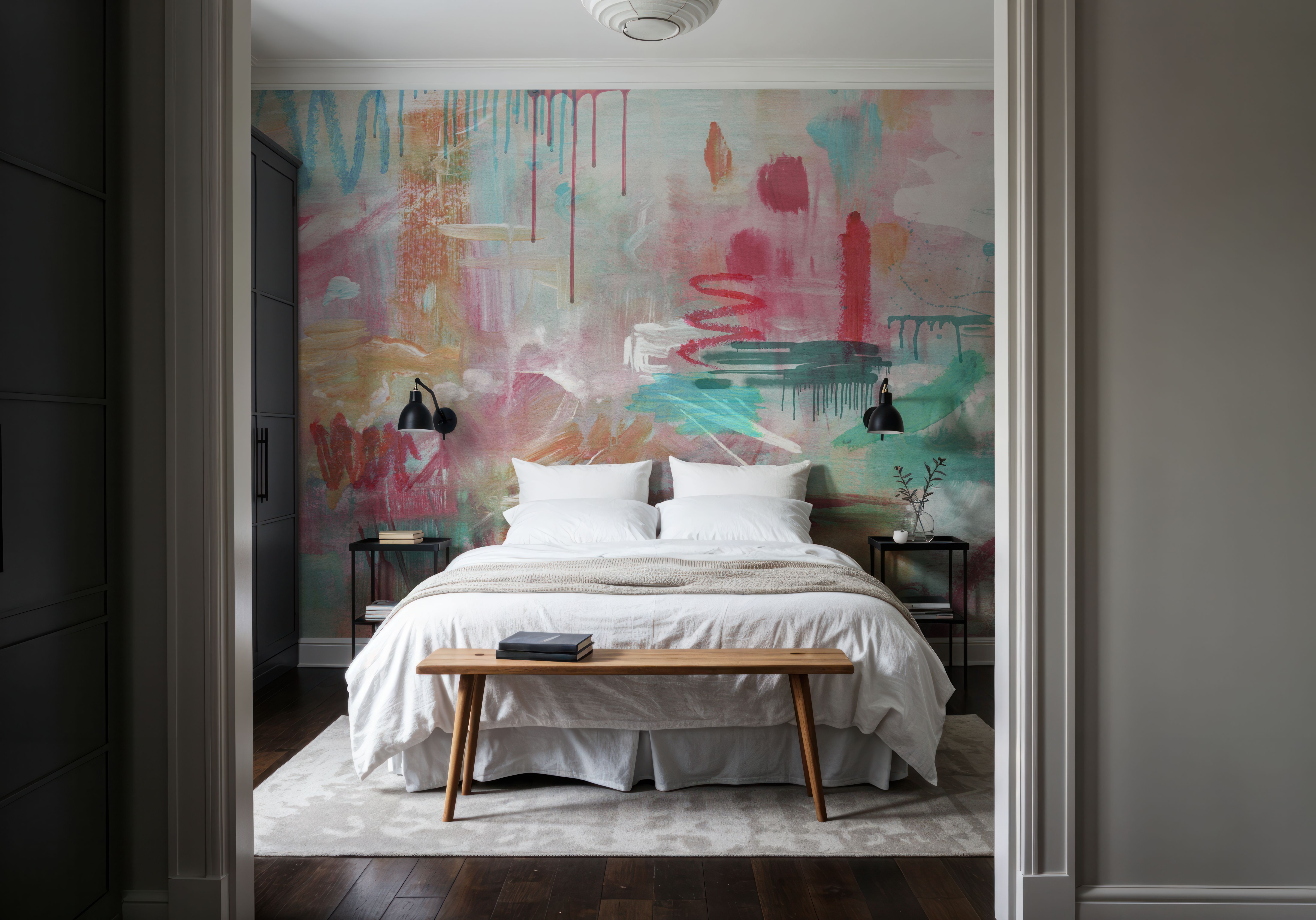 Splashy Paints, Pink, Papier peint