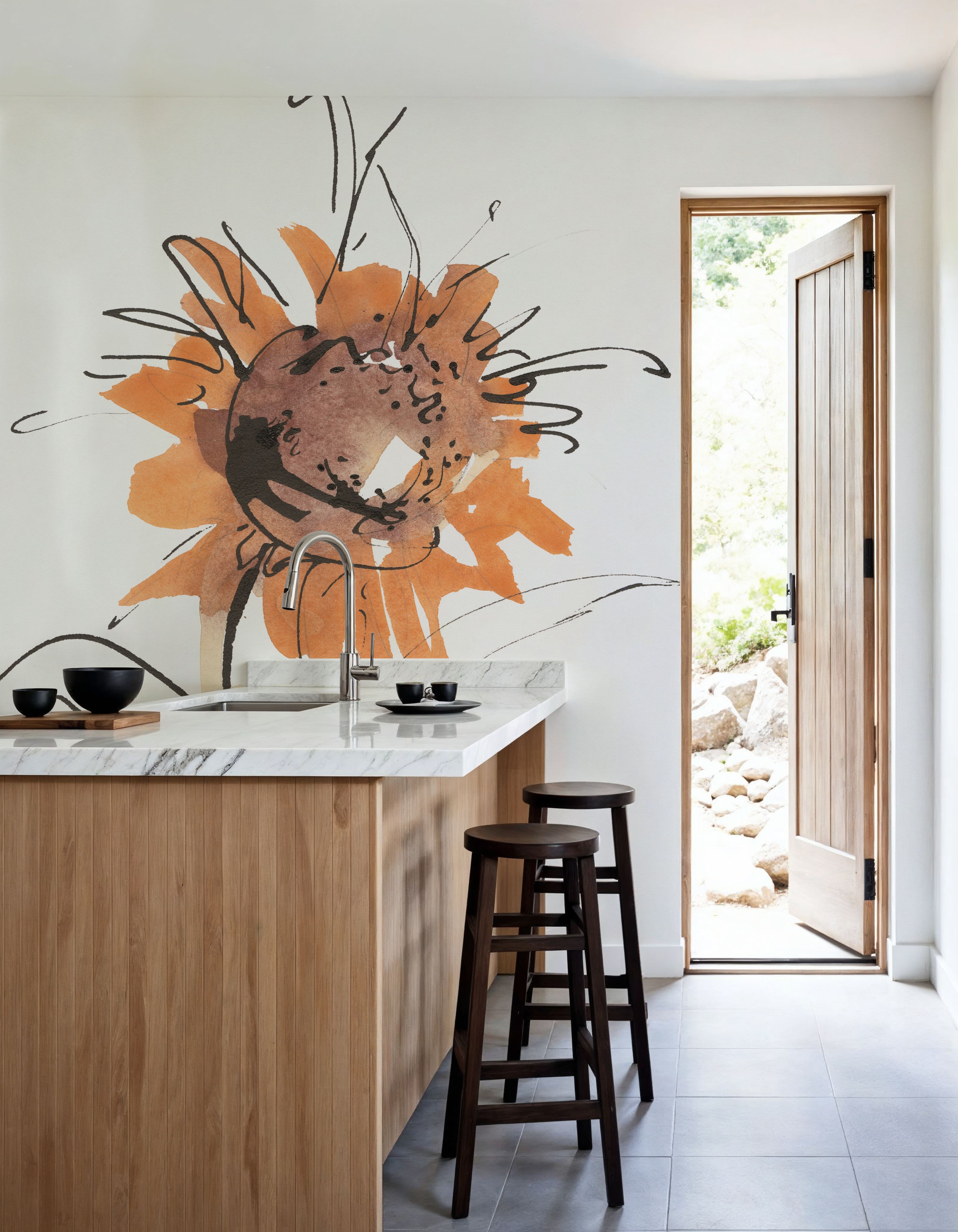 Apricot Sunflower IV