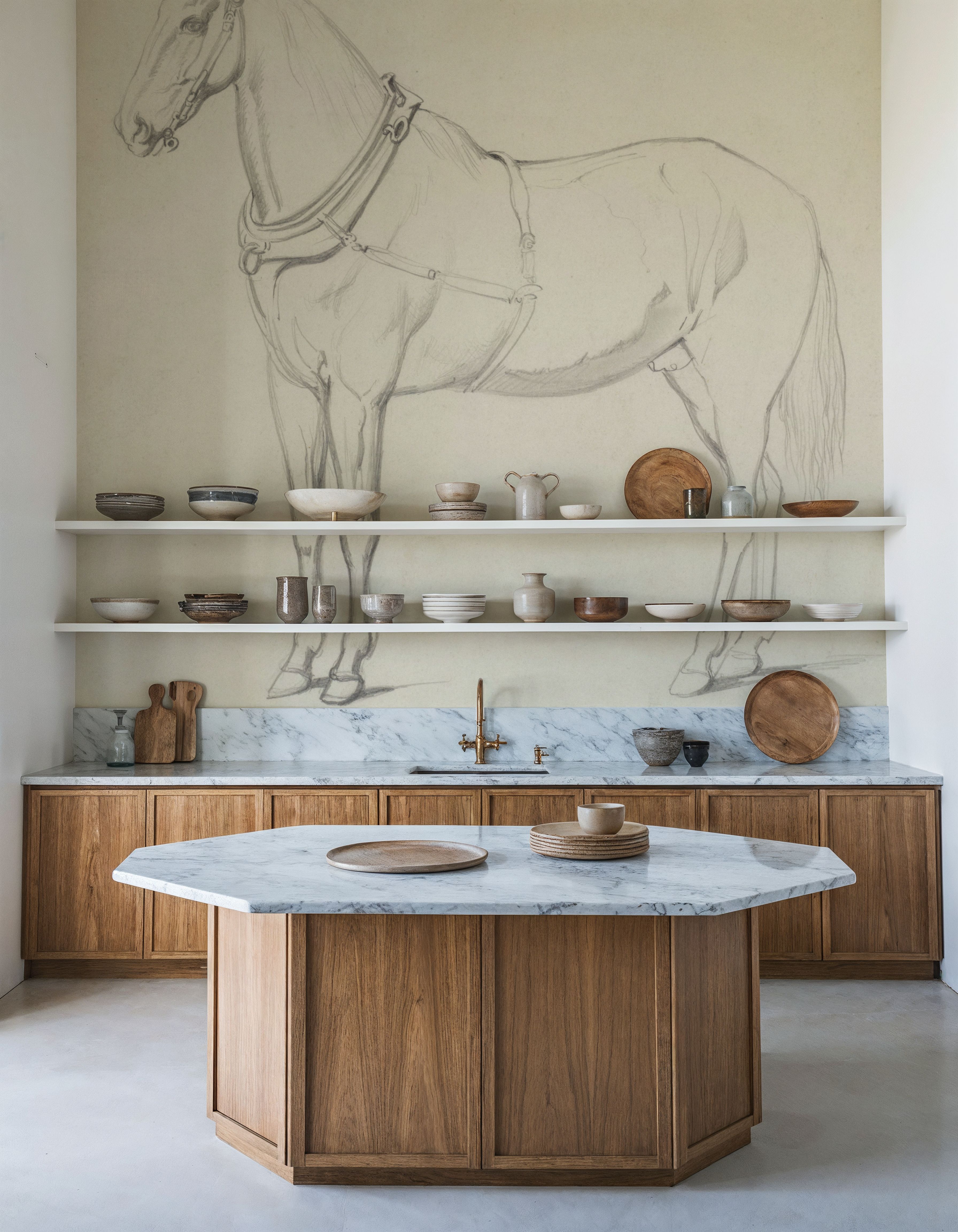 Horse Standing to the Left