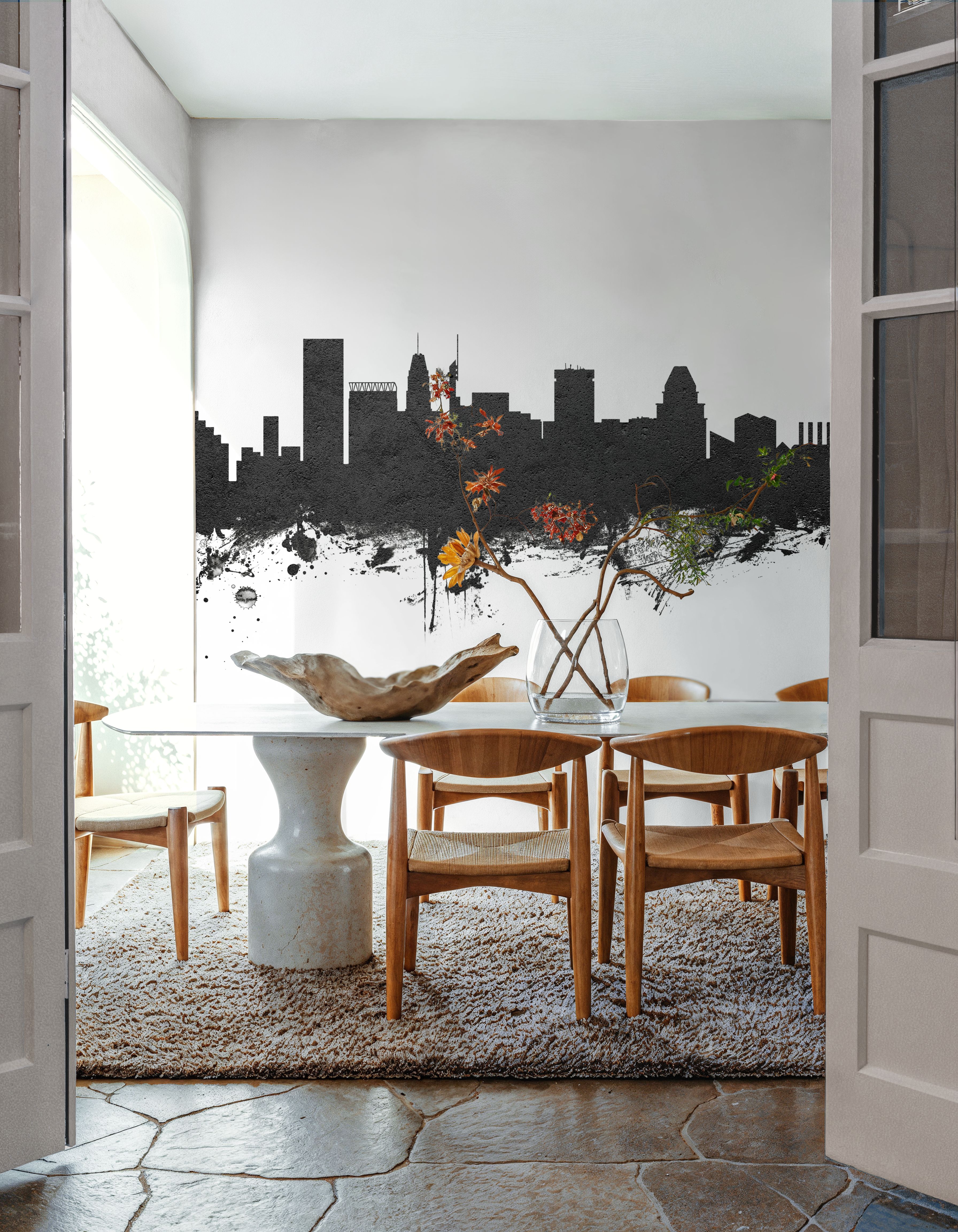 Baltimore Skyline Black & White