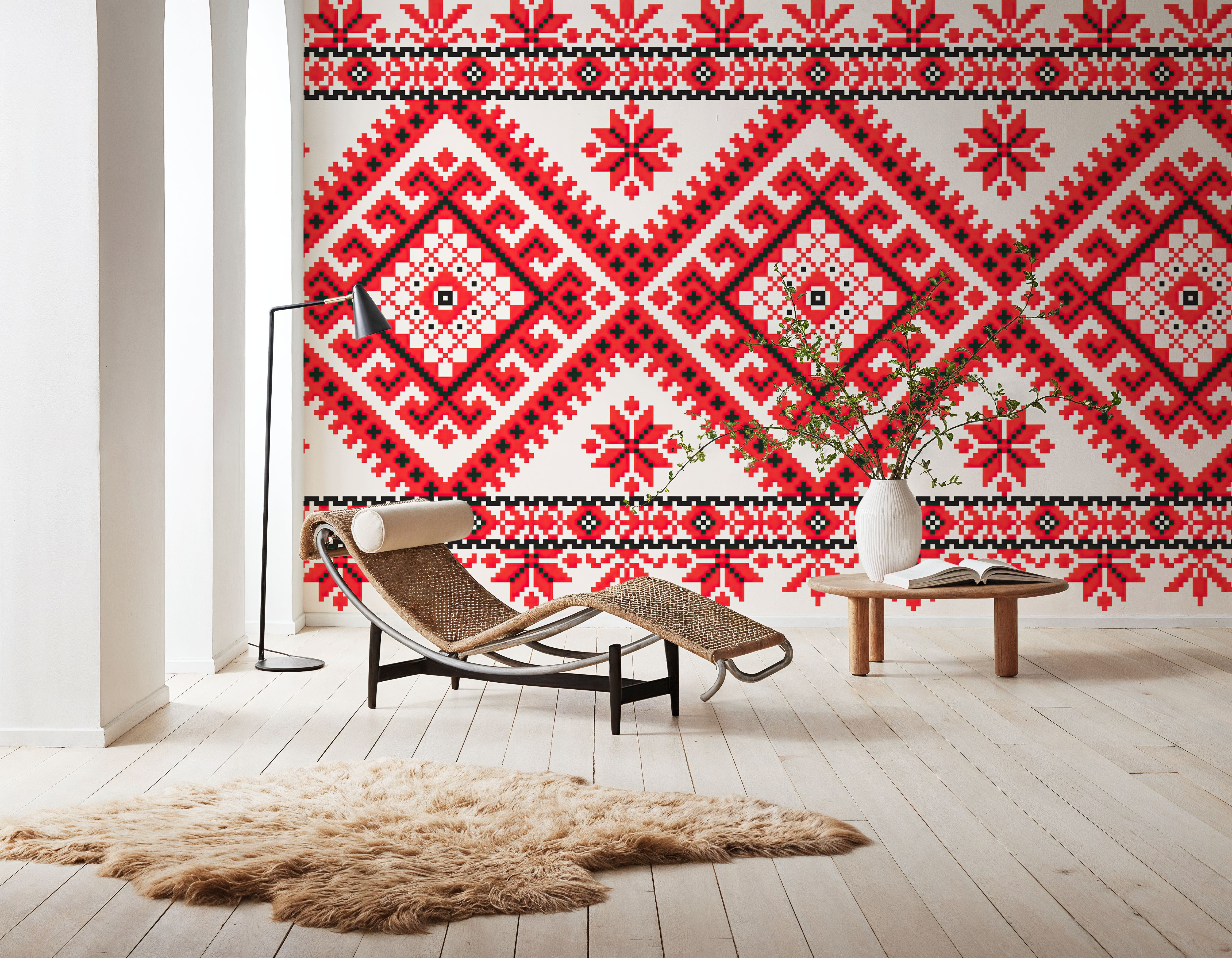 Pixel Embroidery Red