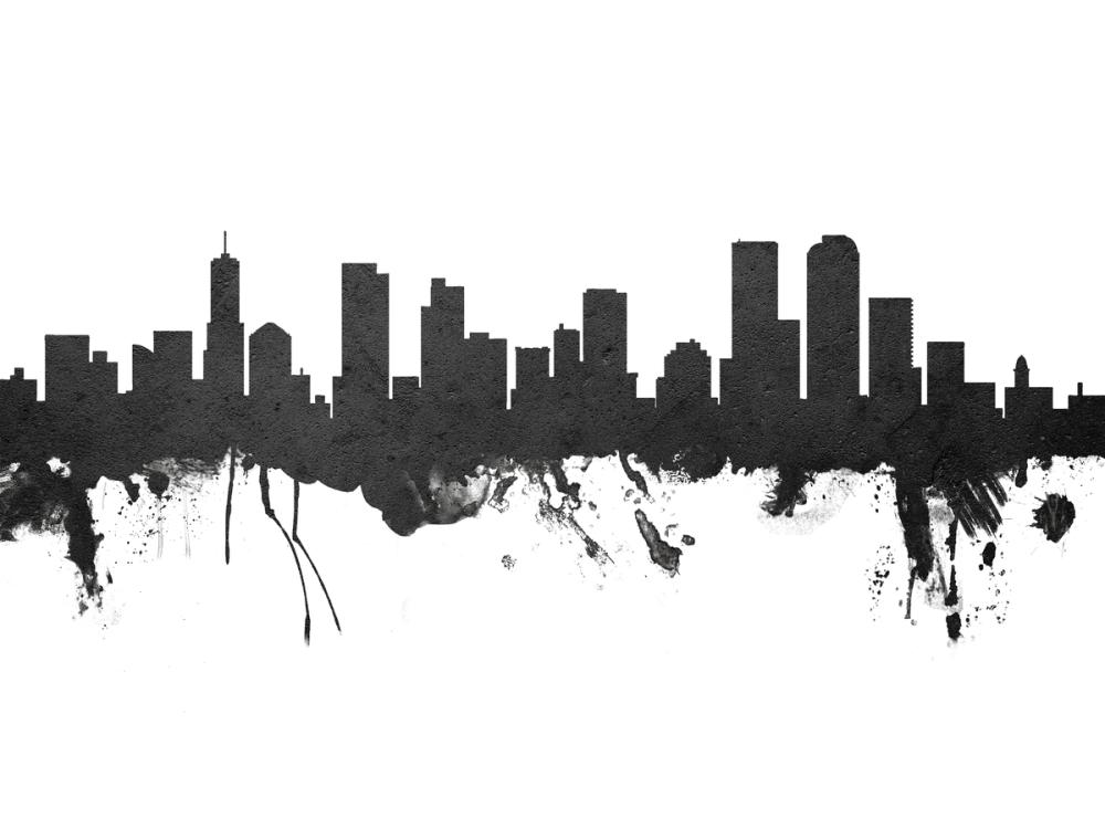 Denver Skyline Black & White