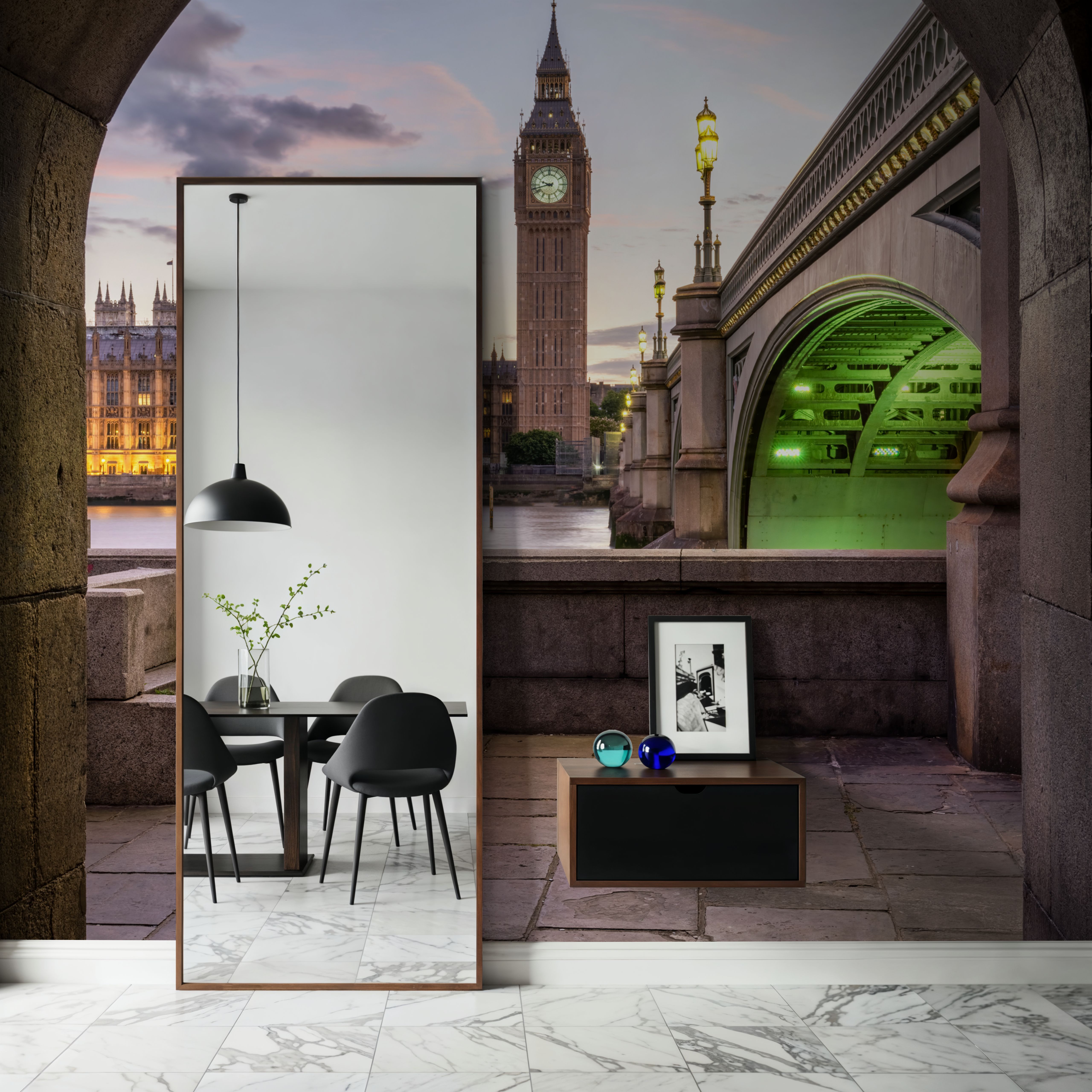 Big Ben and Westminster Bridge Framed